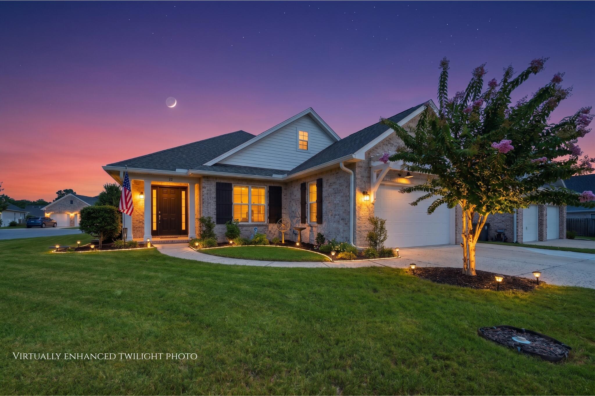 Stop your scroll! This beautiful 4-bedroom, 3-bathroom home is in the heart of Valparaiso, Florida!

Built in 2022, this stunning 2,284-square-foot home offers the perfect blend of modern style, comfort, and convenience. Ideally located just minutes from local military bases, shopping, dining, and the Emerald Coast's breathtaking sugar-white sandy beaches, this exceptional home is also situated within a highly sought-after school district, making it an outstanding choice for families and anyone looking to enjoy all that the area has to offer.

Step inside and discover a thoughtfully designed open-concept floor plan where every room is perfectly positioned for both privacy and everyday functionality. The impressive 8-foot doorways create an airy, spacious feel that makes this home live even larger than its square footage.

At the heart of the home is a beautifully appointed kitchen featuring beautiful countertops, soft-close cabinetry and drawers, a stylish tile backsplash, stainless steel appliances, a gas range, recessed lighting, crown molding, and luxury vinyl plank flooring,  perfectly designed for both everyday living and entertaining.

The owner's suite is a peaceful retreat, complete with a decorative ceiling fan, a bathroom featuring dual vanities, a beautifully tiled walk-in shower with a glass enclosure, and an impressive custom-style walk-in closet with adjustable shelving that offers both beauty and functionality.  You can make this closet your own! Guests and family will appreciate the privacy of an additional bedroom with its own ensuite bathroom, making it ideal for visitors, extended family, or multi-generational living.

Step outside to enjoy the enclosed patio featuring a ceiling fan and electrical outlets, creating the perfect space to relax or entertain year-round. The low-maintenance backyard includes a gas hookup, making outdoor grilling and dining effortless. A programmable irrigation system keeps the lawn looking its best, while the spacious garage features a finished floor for a clean, polished appearance.  The home also wired for Ethernet, and features gutters, and exterior space saving tankless water heater for your convenience.  This home has it all.

Perfectly positioned on a desirable corner lot, this home boasts exceptional curb appeal, thoughtful upgrades, and timeless style. Every detail has been carefully considered to create a home that is as functional as it is beautiful.

If you've been searching for a move-in-ready home that combines modern elegance, quality craftsmanship, an unbeatable location, and everyday comfort, your search ends here. This isn't just a house, it's the place you'll be proud to call home.

Buyer(s) is responsible for verifying ALL data and information, including lot size and room measurements, as it is deemed to be reliable but not guaranteed.