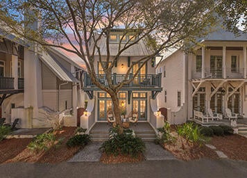 This exceptional 4 bedroom 4 bath Rosemary Beach Retreat is perfectly situated on the Parkside of this highly coveted community, close to North Barrett Square and East Long Green. Having never been rented by the current owner, this property is in PRISTINE condition and has just enjoyed a 2025 refresh with new exterior and interior paint, kitchen appliances, furnishings, light fixtures, etc. On the 2nd floor you will find a primary retreat complete with a large private balcony, an ensuite bath with double vanity, separate shower and garden bathtub.  An additional king-sized guestroom with its own porch and ensuite bath awaits.  An additional den separates the primary and guest quarters allowing for maximum rest and relaxation. Thoughtfully designed for multigenerational enjoyment, the third floor offers a private retreat equally suited for children or adults--an inviting escape that enhances the home's versatility and livability.

The professionally curated courtyard is a true extension of the living space, featuring a fully appointed summer kitchen, outdoor shower, and additional storage. This secluded outdoor sanctuary provides an ideal setting for al fresco dining and relaxed coastal evenings.

Located just one block from the community's Sky Pool, Fitness Center, and Racquet Club, this residence offers effortless access to the exceptional amenities that define the Rosemary Beach lifestyle.

PLEASE NOTE some photos are virtual renderings showing re-imagined interiors. These renderings are noted as such. Full furniture & renovation package available upon request.