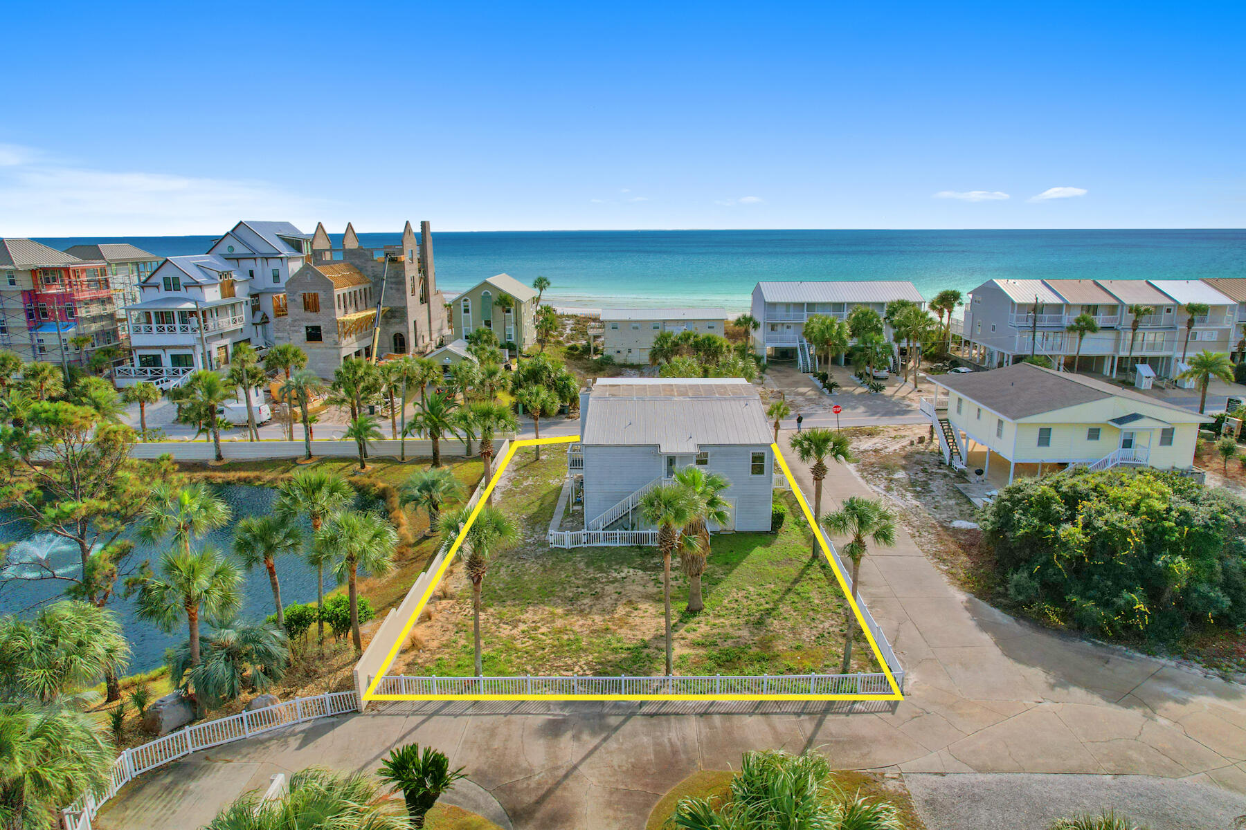- Luxury Coastal Homesite - This parcel 70' x 143' (subject to 33' right of way), located in the trending up-scale community of Inlet Beach, is ideal for a coastal dream home at the beach.  The property offers beautiful gulf views, close beach access and NO HOA & Fees.  Nearby Rosemary Beach and the surrounding area offer a wide variety of fantastic restaurants and shops. For recreational activities just minutes away, Camp Helen State Park and Lake Powell (the largest of the rare coastal dune lakes) are nearby.  Also, Pier Park in PCB is 10 mi. & ECP-Beaches Int'l Airport is 20 mi. This property is being sold for the land value only ''As Is''. Seller will provide Land Disclosure only and is not providing any disclosure regarding structures built on the land. Survey Available.