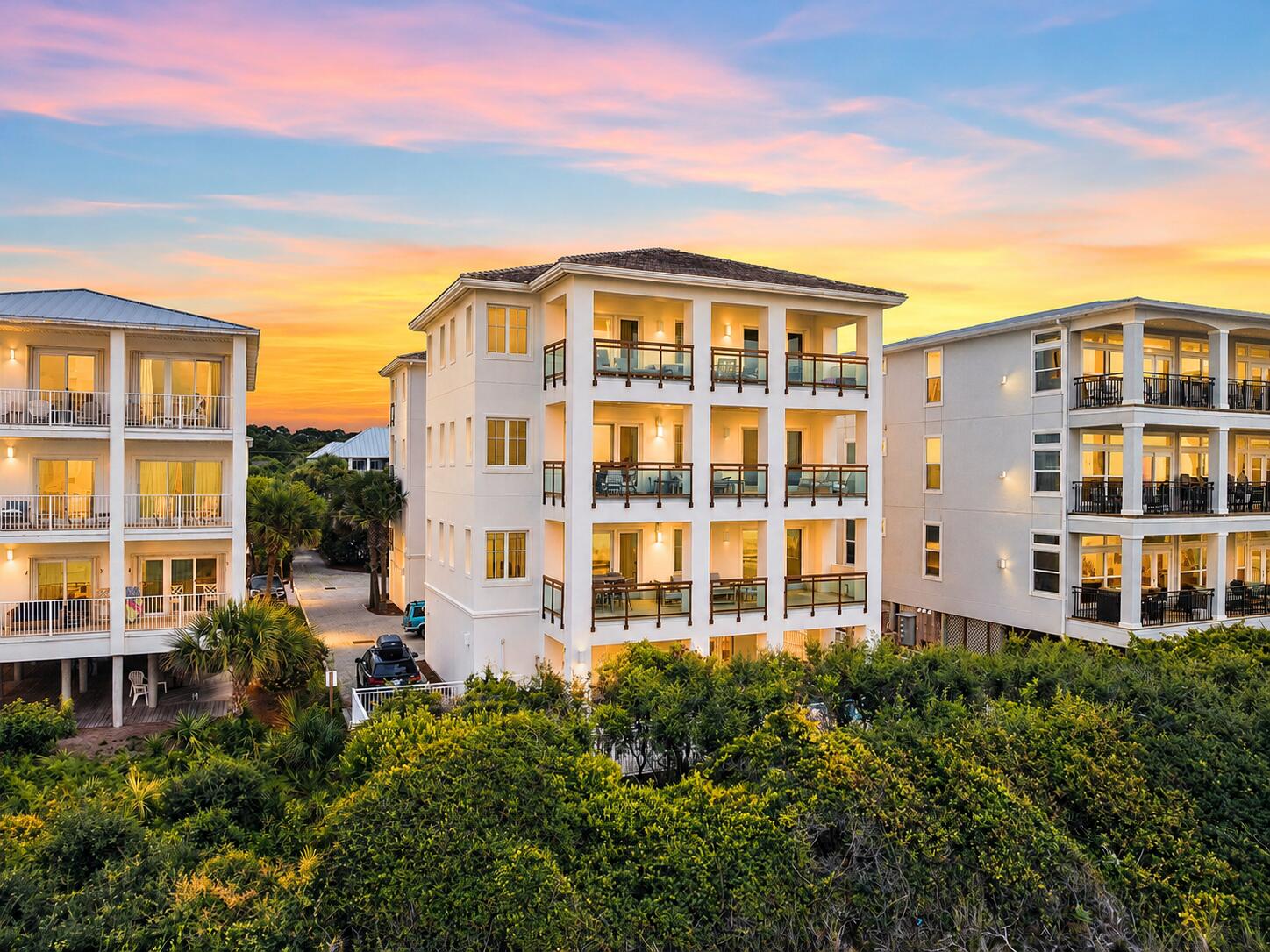 Set against the endless blues of the Gulf, where sugar-white sands meet emerald waters and the horizon glows with the last light of day, 4220 E County Highway 30A Unit A captures the essence of an extraordinary life by the sea. Nestled within the exclusive beachfront development of Tre Viste, an intimate Gulf-front enclave of just three total residences, this exceptional four-bedroom, five-bathroom condominium offers a level of privacy, sophistication, and coastal serenity that is increasingly rare along 30A. 

From the moment you enter, the Gulf commands your attention. Sweeping water views become a living backdrop to interiors defined by elegance, soaring 10-foot ceilings, beautiful travertine floors, and thoughtfully selected designer furnishings. A gas fireplace lends warmth to the inviting living area, while a separate family and media room allow for another welcoming space to unwind and reconnect.

The heart of the property is the beautifully appointed gourmet kitchen reflecting exceptional craftsmanship and functionality. Rich ash wood cabinetry, Sub-Zero refrigeration, a gas cooktop, wall ovens including a steam oven, and touch-control faucets command the space. A dedicated butler's pantry and laundry room, complete with Sub-Zero refrigeration, freezer drawers and an ice maker ensure every detail of coastal living feels considered.  Four generously proportioned bedrooms and five bathrooms offer a sense of space and comfort that allows everyone to settle into their own rhythm. Whether welcoming loved ones for an extended seaside escape or enjoying the quiet luxury of a private retreat, the residence is designed to make every moment feel unhurried.

Beyond the interiors, a private heated and cooled poolside cabana with its own full bathroom offers an inviting escape after sun-filled afternoons along the shore. An oversized single-car garage provides additional convenience, while secured elevator access, coded community entry, and private beach access preserve the remarkable seclusion of this three-residence setting.

Here, the most meaningful luxuries are often the simplest. The first light dancing across the water. The gentle sound of waves meeting the shore. Long afternoons that give way to golden sunsets and evenings that seem to linger just a little longer. With the Gulf as your constant companion and the charm of 30A just beyond your doorstep, every day offers an opportunity to slow down and savor the beauty of the coast. Rare in its intimacy, remarkable in its setting, and timeless in its appeal, 4220 E County Highway 30A is more than a Gulf-front residence. It is a place to experience the coast at its most beautiful.