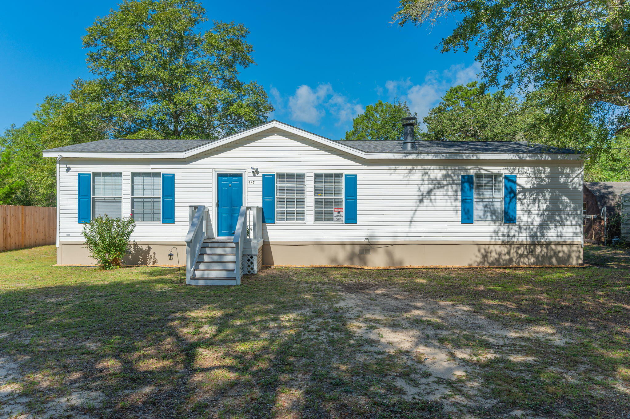 Newly Renovated 2007 Manufactured Home Near DeFuniak Springs!

This updated 2007 manufactured home features extensive system and cosmetic upgrades designed for an easy transition for any new owner. 

Interior Features:  Fresh paint throughout the entire interior, along with new modern ceiling fans. New carpet installed in all bedrooms. Updated kitchen appliances and modern lighting.

Exterior & Lot Details:  A spacious 1/3-acre lot ideal for outdoor activities, gardening, or an outdoor pool. The 6-foot privacy fence was installed in April/May 2026, along with the hurricane-rated storage shed from Graceland Sheds.

Roof & System Updates:  New 2026 Architectural Shingle Roof, New 2026 Water Heater, New 2026 Electrical Panel, New 2025 HVAC

Location & Opportunity:  Located less than 10 minutes from downtown DeFuniak Springs and Lake DeFuniak, this property offers quick access to local recreation and community events. Given the ongoing revitalization of the downtown area, this home represents a strong opportunity for both first-time homebuyers and investors.