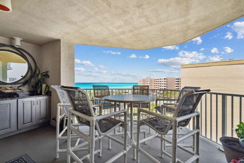 Luxury meets coastal living in this beautifully customized residence that lives more like a private home than a condominium. Thoughtfully redesigned with exceptional craftsmanship and timeless finishes, this move-in-ready retreat is being sold partially furnished and offers an elevated lifestyle in one of Destin's premier Gulf-front communities with private beach access. The open living area centers around a stunning custom kitchen with abundant cabinetry, premium finishes, reverse osmosis filtered water, and a raised entertaining bar. Plantation shutters and Alexa-enabled Lutron smart blinds on all sliders and the living room window provide style and convenience. A dedicated office, custom built-ins, designer faux finishes, and spa-inspired baths reflect exceptional attention to detail. Relax on your private balcony with panoramic Gulf views by day and spectacular Harbor fireworks every Monday and Thursday throughout the summer. Major community restoration and waterproofing have been completed, and the seller has paid the special assessment, allowing the next owner to enjoy these significant improvements without the added expense. Ideal as a full-time residence, second home, or lock-and-leave coastal retreat. Short term rental projections $90K! This one-of-a-kind property blends sophisticated design, quality craftsmanship, and the relaxed elegance of the Emerald Coast.
Amenities include onsite beach side pool with a hot tub, sundeck, barbecue area, fitness room.