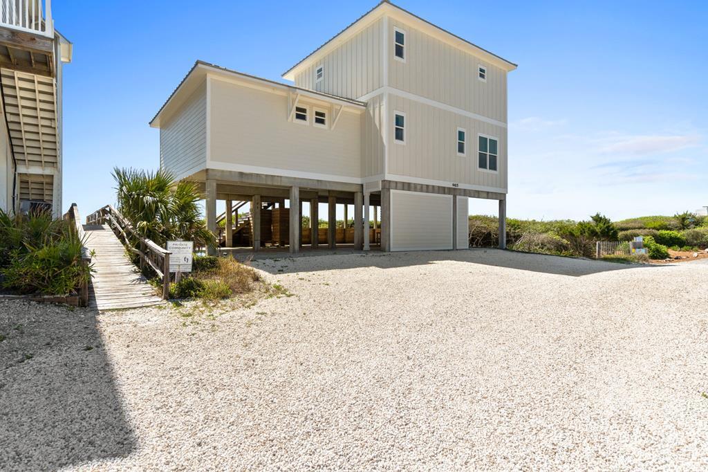 Welcome to 4415 Wavecrest Lane, a stunning 3BR/3.5BA Gulf-front home tucked away on a quiet street at the end of Cape San Blas North, offering 180-degree beach views and direct private beach access right out the front door. Built in 2015 by Blackfin Construction on concrete pilings and HardiPlank siding, this home survived Hurricane Michael with very little damage, a true testament to the quality of its construction. Sitting on an oversized 0.415-acre lot with 77 feet of Gulf frontage, the property offers space and privacy that is increasingly hard to find on the Cape. Inside, the open floor plan complements the shiplap walls, stainless steel appliances, gas range, and furnishings that come with the sale, making this truly turnkey from day one. Both new HVAC units and a new tankless water have already been installed, and this home has never been rented. With short-term rentals allowed and a location this desirable, the income potential is there whenever you're ready to use it. Whether you're looking for a full-time residence, a private getaway, or a future investment, 4415 Wavecrest Lane checks every box. Call today!
