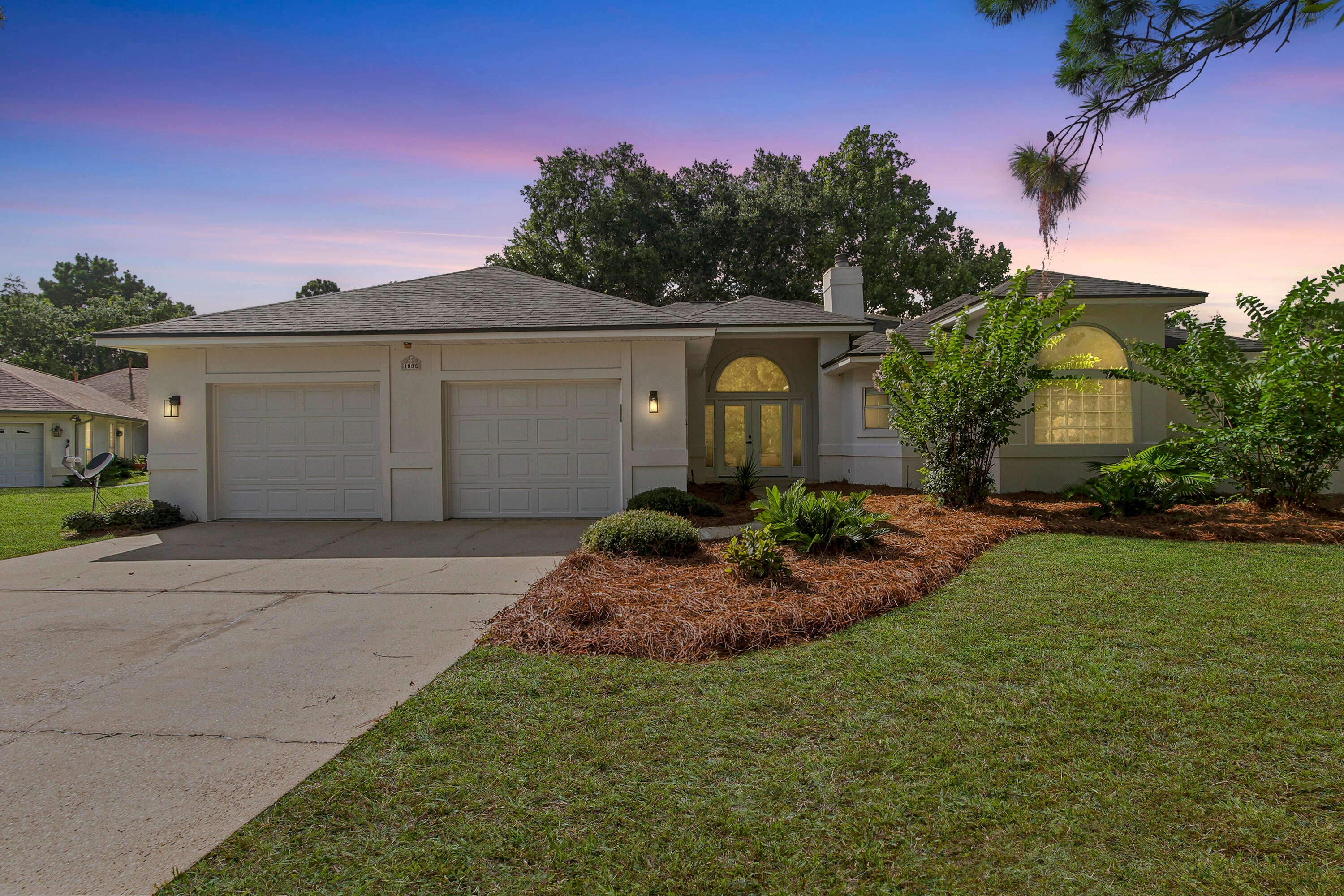 Welcome to 1005 Shalimar Pointe Drive, a beautifully updated home located on a quiet cul-de-sac in the gated Shalimar Pointe community. Situated directly on the Shalimar Pointe Golf Course, this 4-bedroom, 3-bath home offers approximately 2,625 square feet of living space with a desirable single-level layout, private in-ground gunite pool, and a long list of recent improvements. Designed for easy living, this move-in ready home provides peace of mind with major updates already completed, including a new roof, HVAC system, flooring, granite countertops, appliances, fixtures, vanities, exterior and garage doors, landscaping, and refreshed stucco. The spacious floor plan offers comfortable living areas while the pool and golf course setting provide a relaxing backdrop for everyday enjoyment. Conveniently located near Eglin Air Force Base, Hurlburt Field, local shopping, dining, schools, and just a short drive to the Emerald Coast's white-sand beaches, this home combines a desirable location with modern updates and a low-maintenance lifestyle. Don't miss your opportunity to experience everything 1005 Shalimar Pointe Drive has to offer. Call and schedule your private showing today!