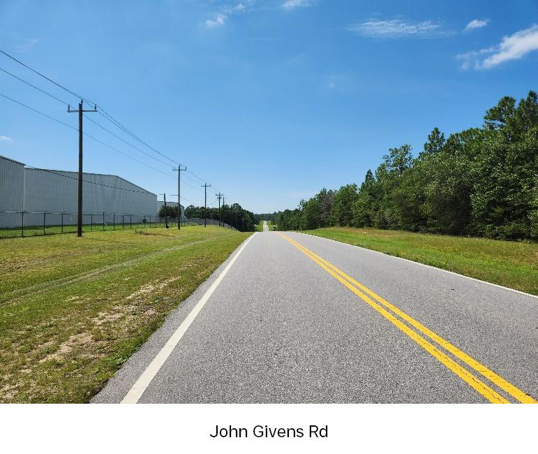 Just west of airport. - Land