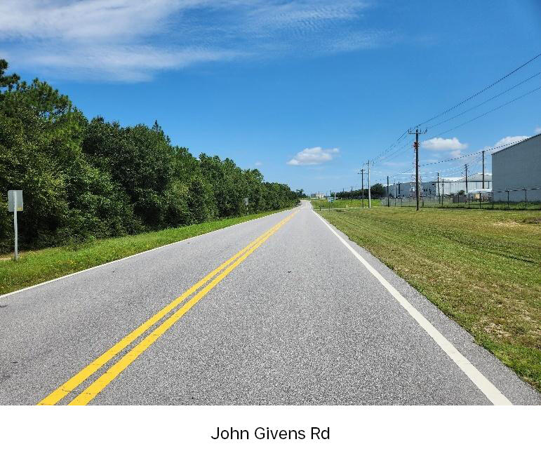 Just west of airport. - Land