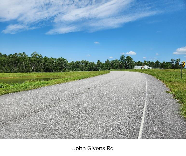 Just west of airport. - Land