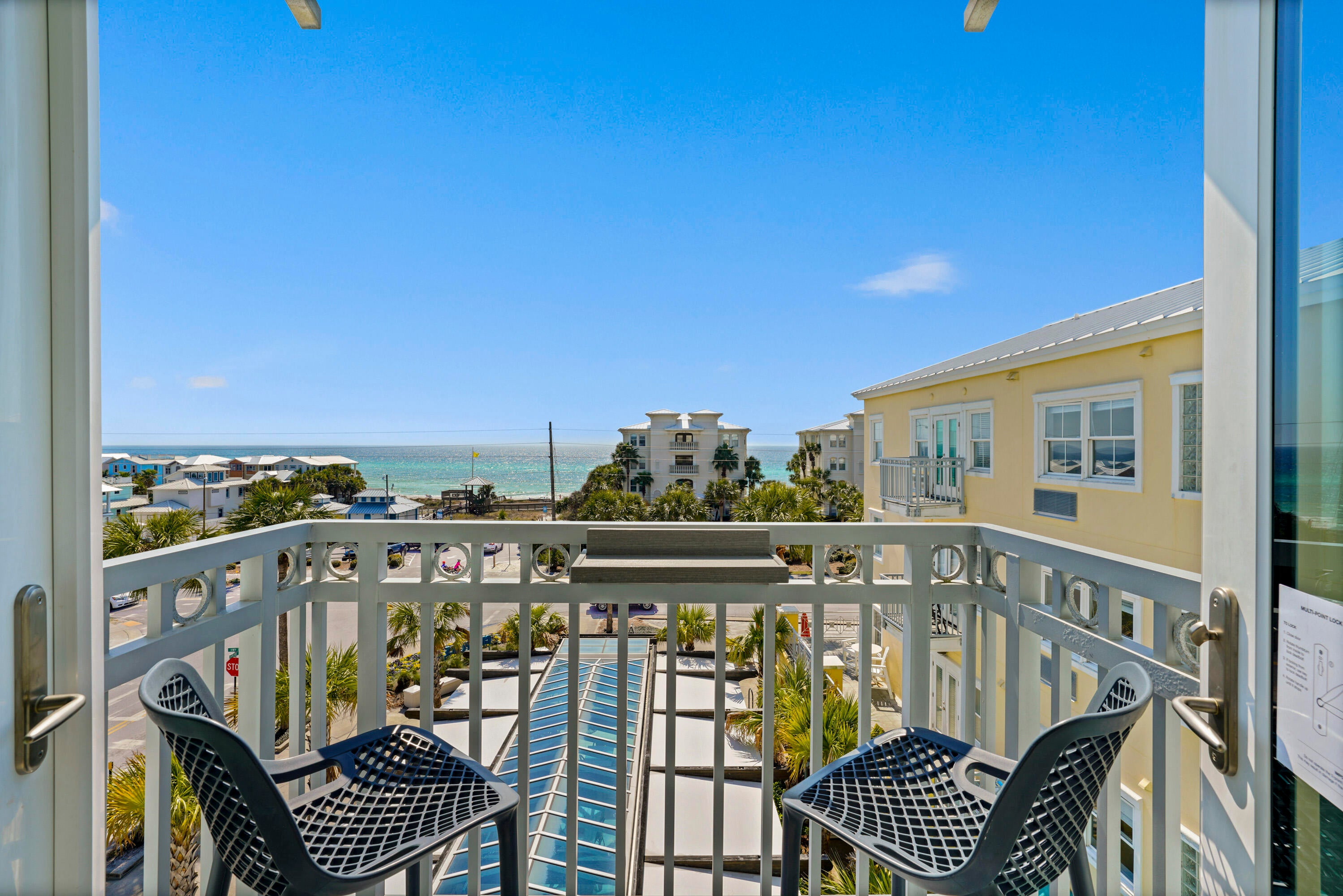A little Altitude. A Lot of 30A. From its Top-Floor Corner at Gulf Place, Unit 418 puts Gulf views on the morning agenda and beach days within easy reach. Eleven-foot ceilings lift the space, double doors open to a private balcony, and no neighbors above means this one-bedroom retreat has a place all its own.
Start with coffee overlooking the Gulf. Walk across Scenic Highway 30A to the beach. Come home, rinse off, and decide which neighborhood restaurant gets tonight's reservation. With boutiques, local art, and live music close by, leaving the car parked becomes part of the pleasure.
Inside, an open kitchen and living area keeps the layout easy and inviting, complemented by wood-look flooring. The spacious bathroom offers a garden tub, separate shower, and dual vanities. Elevator access adds convenience, while three community pools, a hot tub, tennis courts, and the nearby 30A path offer plenty of ways to spend the hours between beach visits. Whether enjoyed as a personal escape or used as a vacation rental, Gulf Place 418 brings together an elevated corner setting and a neighborhood worth coming back to. Your balcony above. Your beach day ahead. Your own little chapter of 30A.
