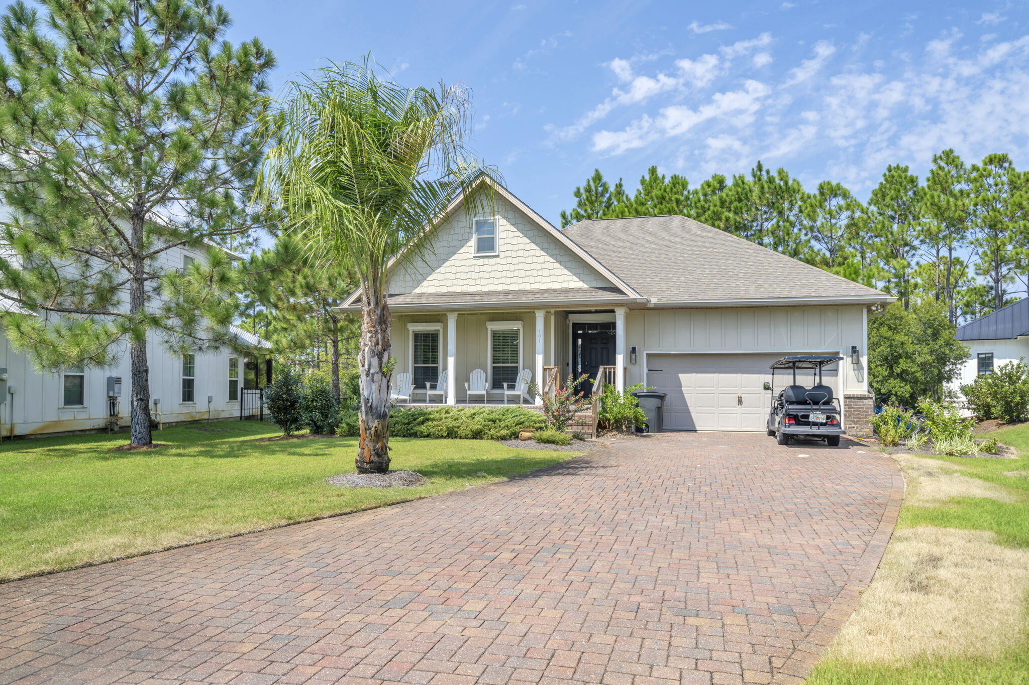 This charming 3-bedroom, 2-bath beach home is nestled in a gated 30A community located near Shunk Gulley, Gulf Place, and the Ed Walline Beach Access, placing shopping, dining, and our gorgeous white-sand beaches right at your fingertips. 

The split-bedroom floor plan ensures privacy, with the primary suite tucked away at the back of the home, while the open-concept main living area offers the perfect setting for entertaining, relaxing, or enjoying meals together. This home boasts a newer A/C as well as a new stainless steel french door refrigerator (2024), all adding to the comfort of this well-cared-for home.

What makes this property special? Backing up to a protected nature preserve, the home offers a private and tranquil setting where you can bask in the sun while observing all forms of nature & birdwatching while enjoying the Florida breeze. The recently added outdoor space has been thoughtfully designed for comfortable gatherings, privacy hedges, featuring fresh brick pavers, custom landscaping, two oversized swings & benches made of easy care polywood and plenty of seating around a firepit and BBQ area carefully landscaped with privacy in mind. When not at the beach, enjoy the massive resort style swimming pool featuring gated access, stone boulders with swim shelves & intimate enclaves with numerous waterfalls thus making it an unique & amazing water experience for you and your guests. Home is being offered fully furnished so you or your guests can enjoying the chic coastal lifestyle you deserve right away.

With a durable hardie board & partial brick exterior, as well as easy pull-down Hurricane window & door shutters, this beach retreat combines beauty and peace of mind, making it the perfect second home or coastal escape.
