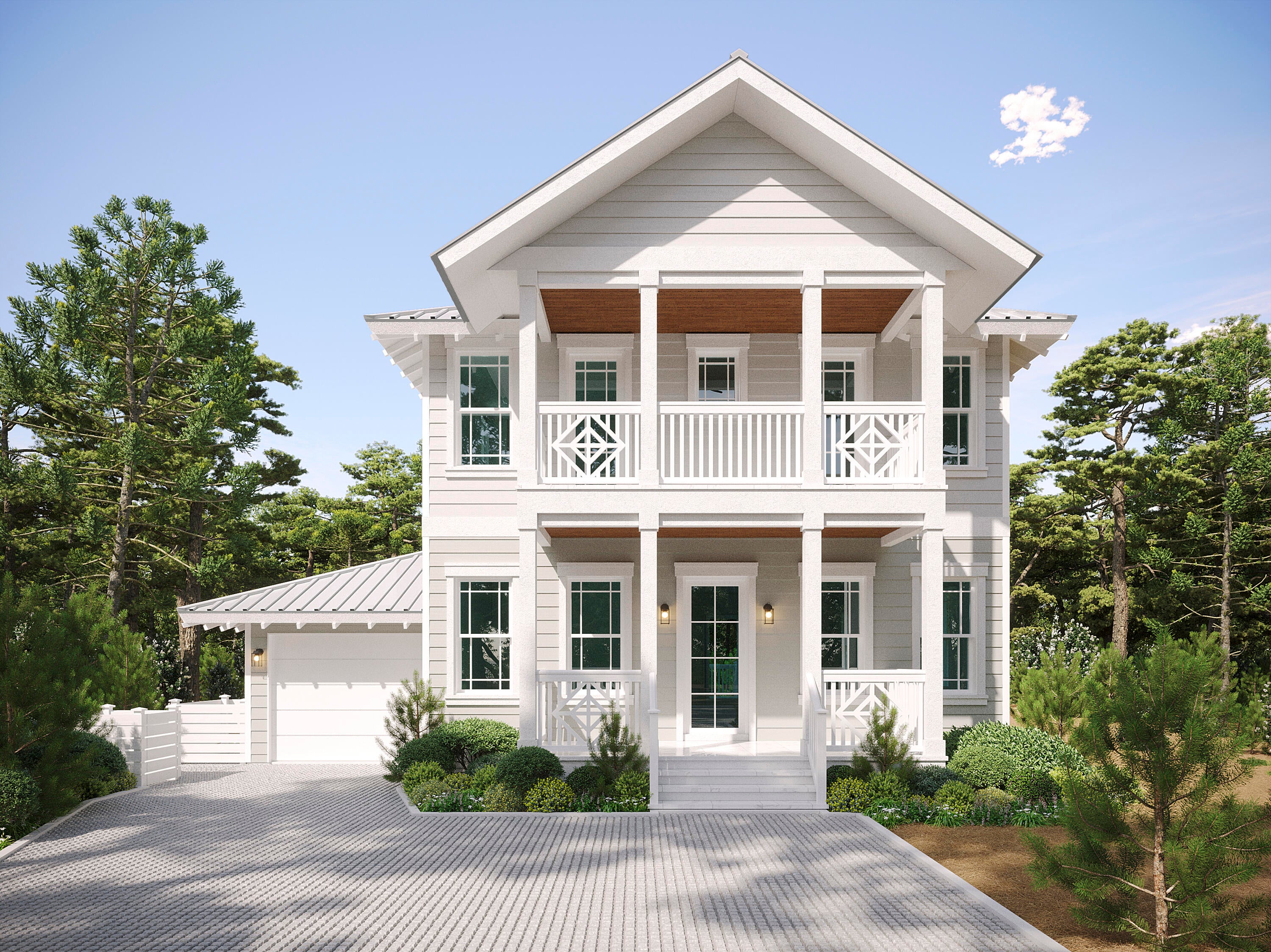 This exceptional new construction opportunity in Treetop Village, Inlet Beach offers refined coastal living with the added benefit of personalization. The plans are completed and signed by an engineer, approved by the HOA and the Walton County Development Department. Pulling the permit takes about one week from the Building Department which saves 5-6 months in a typical permitting process.

Set on an oversized, pie-shaped lot with room for a private pool, this thoughtfully designed home is scheduled for completion in approximately nine months and delivers both luxury and functionality. 

The two-story residence features 3,145 square feet of heated and cooled living space (3,855 total square feet)  with a one car garage,5 bedrooms, 5 1/2 bathrooms, a private study, and 2 separate living areas; one on each level. With an open concept and views to woods from the oversized back porch creating a feel of nature and privacy at the beach.

Continuing the open-concept the kitchen and main living area are designed for entertaining, while multiple bedrooms provide comfort and privacy for guests. A one-car garage, three additional parking spaces, and room for a golf cart add convenience.There is an option to add a custom private pool by Southern Blue, allowing for further personalization; pool pricing is not included in the purchase price.

Located within a gated community near 30A, residents enjoy easy access to shopping, dining, and the Gulf, along with community amenities including a pool and private beach access via tram.
This is a rare opportunity to secure a brand-new coastal home with time to choose your own finishes in one of Inlet Beach's most desirable communities.

All measurements to be verified.