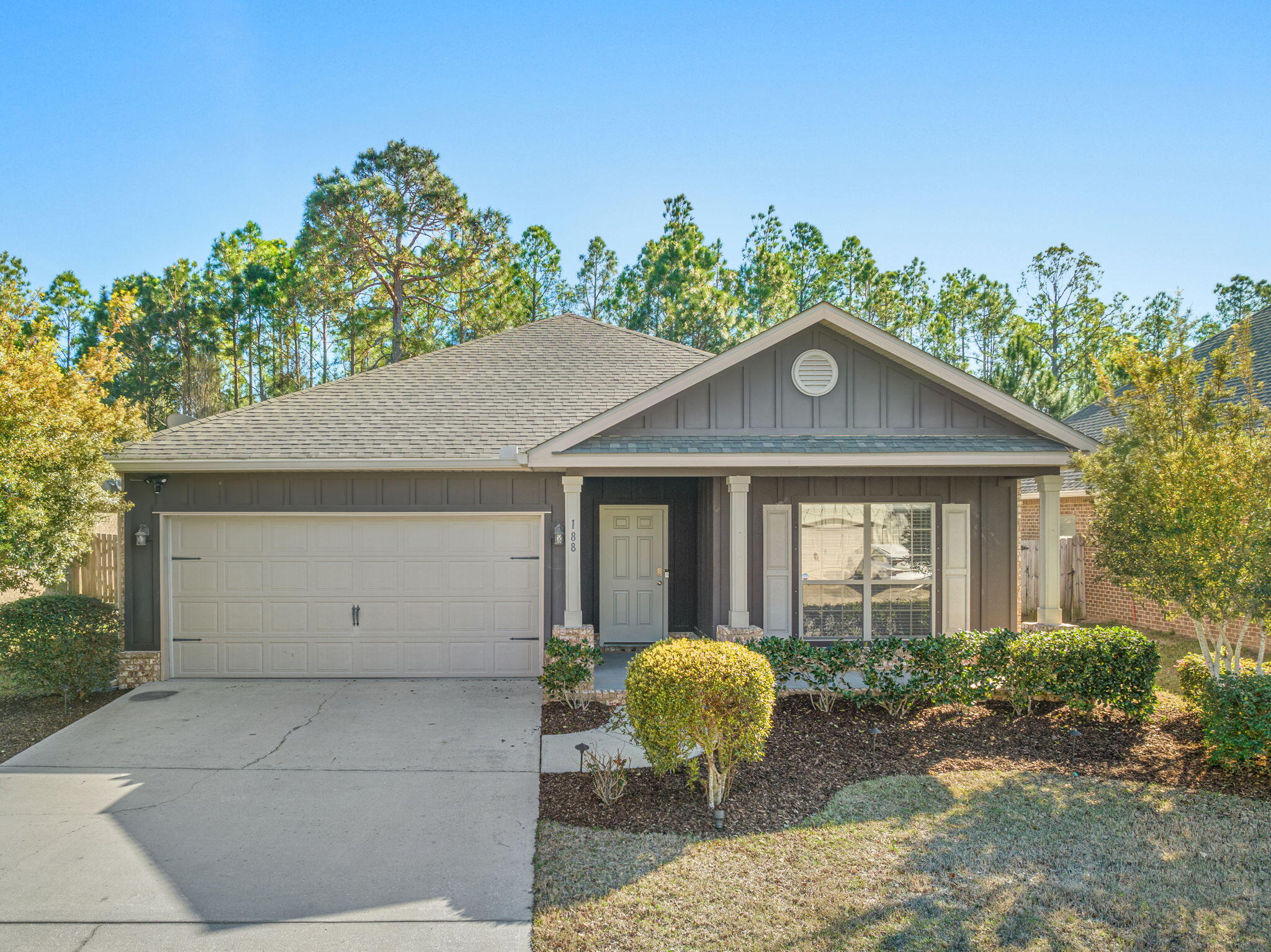 Beautiful 3 bed/2 bath home with separate office in Whispering Lake. The spacious family room flows into the amazing kitchen that boasts granite counter tops and stainless-steel appliances.. The large master bedroom easily accommodates a king size bed.Master bath has a double vanity, separate garden tub, and a large walk in closet. The front room is a great setting for an office, playroom, bedroom, etc- very versatile and has endless options! An attached double car garage will finish checking all the boxes! Whispering Lake is a beautiful community and is centered around a tranquil fresh water lake that is perfect for fishing.Conveniently located in Santa Rosa Beach, Whispering Lake is just minutes from the beautiful white sand beaches, an upscale grocery, area favorite restaurants, golf, shopping and the local hospital, making this the perfect place to call home. 

A Rental Application Fee of $70 for each applicant will be collected to initiate a credit screening and criminal background check as part of the application evaluation process. Beach Sunsets Inc charges a Tenant fee of $25 per month payable with rent. Renter's Insurance is required; Option available for $11.95 per month. Pet Security Deposits are $500 PER PET and refundable if there is no damage at lease end. Pet Rent is $25 PER PET per month. At lease execution, security deposit(s), pet security deposit(s), and any lease required prepaid rent are due and payable. Your first rent payment is made the day you move in and due the 1st to 5th of each month thereafter.