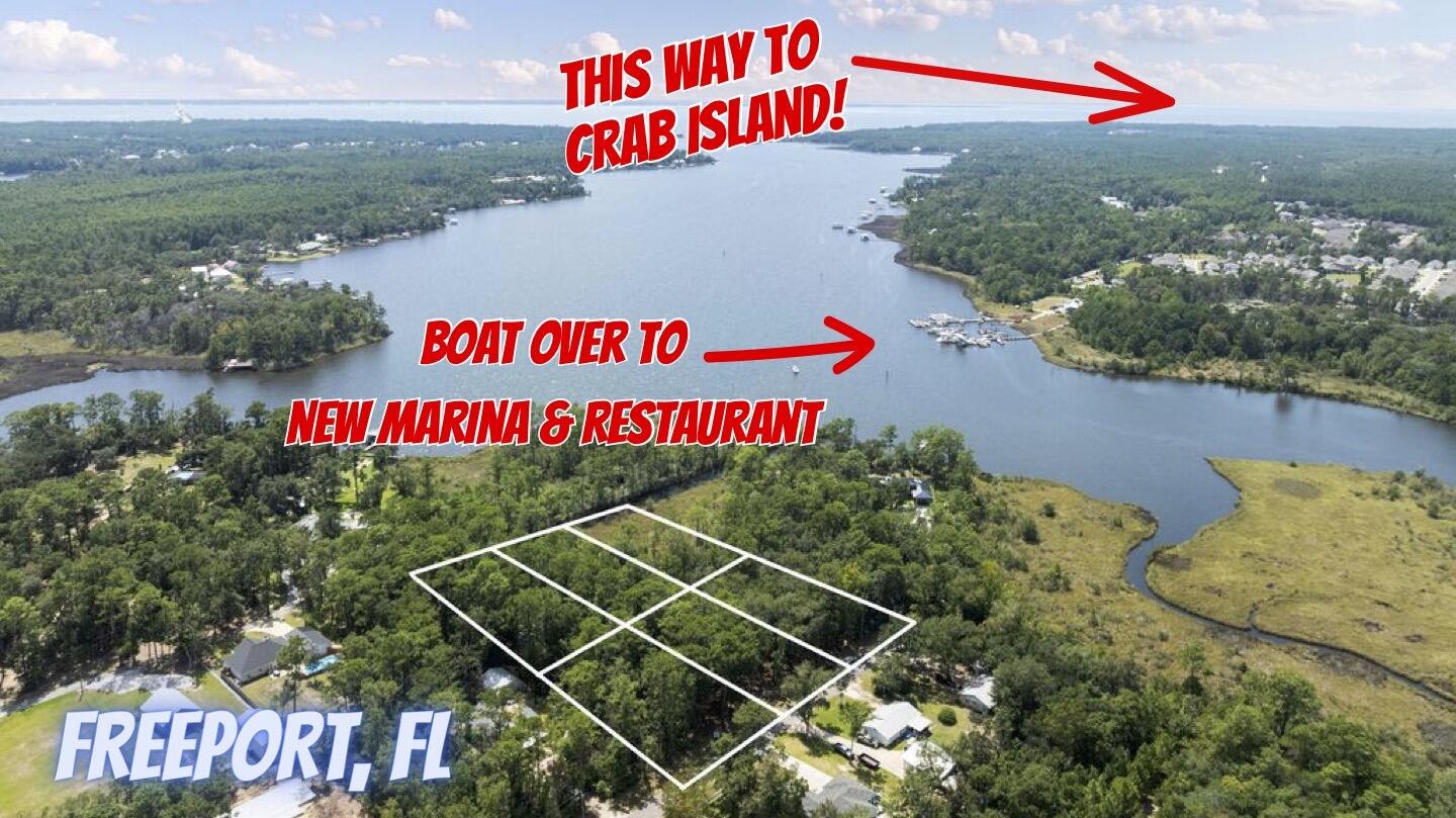6 Beautiful lots totaling just over 2.9 Acres at the end of the cul de sac. *Lot Split Potential. Build your dream home, shop, or vacation retreat! Property has a canal on the southwest corner opening up to LaGrange Bayou which connects to the Choctawhatchee Bay. Walk the property to take in it's full beauty and let your imagination run wild. Just a mile from Freeport shopping and a 12 mile drive to the gorgeous sandy beaches of South Walton. Survey available upon request.