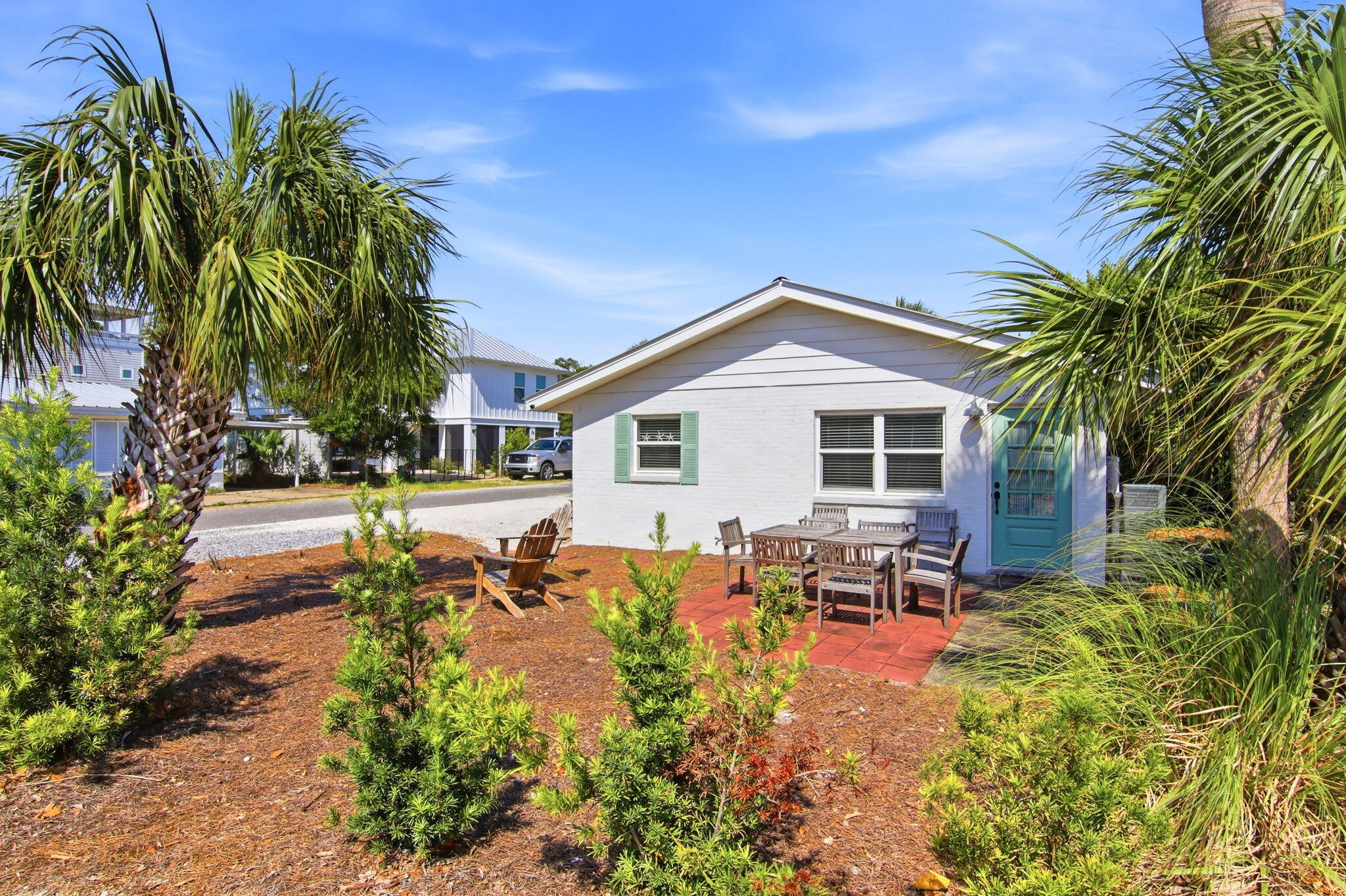 LESS THAN A 10-MINUTE WALK TO THE BEACH IN BLUE MOUNTAIN BEACH! Welcome to Happenstance, an updated 3-bedroom coastal cottage offering the location, layout, and guest appeal buyers look for in a 30A vacation rental investment or second home.

Currently configured to sleep up to 8 guests, the home features a king primary bedroom with adjoining half bath, queen guest bedroom, and bunk room with two twin-over-twin bunks. The bright, inviting living area, fully equipped kitchen, multiple televisions, and high-speed Wi-Fi create a comfortable and functional retreat for families and groups.

Step outside to a private patio, spacious yard, outdoor seating, charcoal grill, and convenient outdoor shower--perfect after a day on the sugar-white sands of the Gulf.

The real standout is the walkable Blue Mountain Beach location. Guests can enjoy easy access to the beach along with nearby restaurants, breakfast spots, ice cream shops, and local favorites. Scenic 30A's bike path makes it easy to explore neighboring beach communities, shopping, dining, and entertainment.

Blue Mountain Beach is known for its relaxed Old Florida character while still placing you in the heart of the coveted 30A corridor. Whether you're searching for a vacation rental investment, beach getaway, or second home with rental potential, Happenstance offers an incredible opportunity to own along one of Northwest Florida's most desirable stretches of coastline.

Walk to the Gulf. Enjoy 30A. Own the beach lifestyle.
