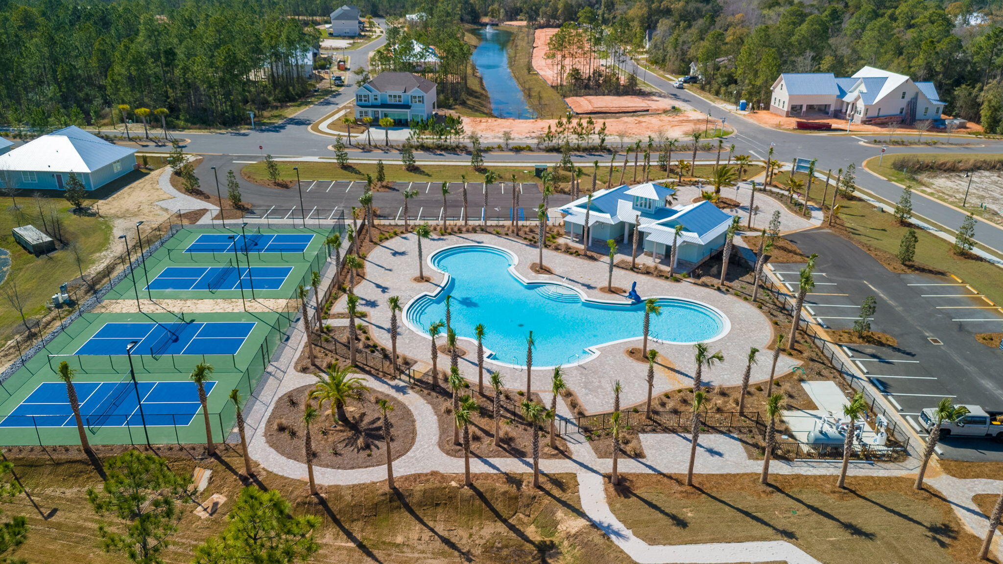 TAP FEES PAID!  This lot is perfectly situated on a quiet creek in Bear Creek, a scenic community designed for lifestyle and leisure. Residents enjoy pickleball, tennis, and basketball courts, a fitness center, playground, and 2 pools, one is a huge resort style, nicknamed the 'Ocean'. With no short-term rentals allowed, Bear Creek ensures all amenities are exclusively for residents. Enjoy its close-knit neighborhood charm, giving residents a true sense of home.  This is one of the largest lots in Phase III.  Owner also owns Lot 5 and 30 in Phase III and will sell all together at a discount.  Plans are available for a single story 3 bedroom 3 bath 1 car garage home.