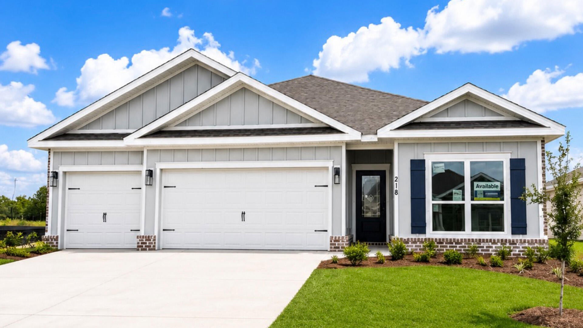 Welcome to 258 W Farm Owl Drive, a new home under construction at Owls Head Farms in Freeport Florida. Step into the bright entry with EVP flooring leading through the expansive foyer that opens to a spacious open concept floor plan. As you enter the open living area you will find yourself at the heart of the home where the kitchen impresses with quartz countertops, matte black plumbing fixtures, tile backsplash and an island that serves as a gathering point for family and friends. Upper and lower cabinetry as well as a pantry allow for plenty of storage options. An appliance package that includes a stove, microwave and dishwasher is standard. 


The main living area is illuminated by natural light from the surrounding windows, and the living room has trey ceilings. Adjacent to the kitchen is the dining area which leads to the covered back patio. The primary bedroom is located at the back of the home, offering a peaceful retreat with a luxurious en-suite bathroom, complete with a dual sink vanity adorned with quartz countertops and lower cabinetry and drawer for storage. There is a soak tub and separate shower as well as a large closet in the primary bathroom. 
There are three additional bedrooms, with one located a dedicated hall where you will find the laundry room and access to the three-car garage. This bedroom has a full bathroom with a single vanity and a shower tub combination.