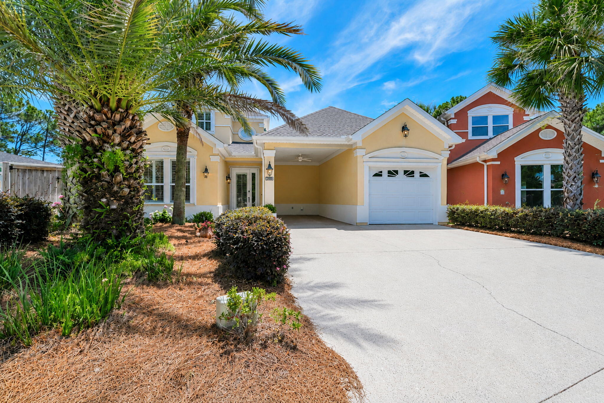 Welcome to 204 Masters Court nestled in the beautiful community of Fairway Villas. An incredible opportunity to live a 1/2 mile to Scenic Hwy 30A, the beach and turquoise waters of the gulf! A community pool and Santa Rosa Beach and Golf Club 18 hole, par 72 championship course. Welcoming open floor plan with 10ft ceilings. A heated and cooled sunroom beckons endless entertaining and family gatherings. Primary suite is on the main floor with walk-in closet. Second bedroom and a first floor office space convenient for working from home or a great homework space! Bedroom on second floor has a full bath and French doors leading out to the deck where you can enjoy sunning, reading and a peaceful space.  Plantation shutters. Hurricane shutters a bonus. Screened-in back porch is the perfect place to relax after a day on the beach or golf course. 90 day minimum rentals. Partially furnished and included.