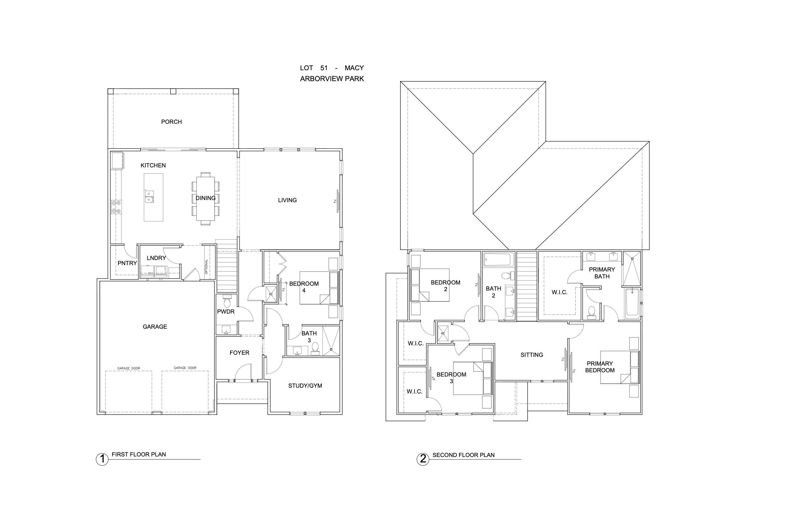 *New price reflects builder incentive of over $60k!

Situated on an oversized corner homesite with a wooded view, this 2,805-square-foot Macy plan in the Park Collection at Arborview Park offers four bedrooms, three-and-a-half baths, a study or gym, upstairs sitting room, and two-car garage with an estimated completion date in Dec 2026.

The first floor is organized around an open kitchen, dining, and living area with direct access to the large rear porch through sliding glass doors. The kitchen features quartz countertops, a contrasting white oak island, under-cabinet lighting, soft-close cabinetry, a trash pullout, and an upgraded stainless steel Bosch appliance package with a 36-inch dual-fuel range and vent hood, refrigerator, dishwasher, and microwave drawer integrated into the island. A walk-in pantry with upgraded melamine shelving provides additional storage nearby.

A guest bedroom and full bath are positioned just off the foyer, while a separate study or gym adds flexibility for a home office, exercise space, or additional living area. The laundry room is conveniently located between the kitchen and garage and includes upper cabinetry above the washer and dryer along with an additional upper and lower cabinet section with countertop. Lockers and cubbies near the garage entry create a practical drop zone for everyday use.

Upstairs, the primary suite includes a spacious bath finished with Seaside Limestone flooring and shower walls, a freestanding tub, dual vanity, separate water closet, and walk-in shower with Calacatta gold hex marble floor. Two additional bedrooms and a shared bath with dual vanities are joined by a central sitting room, creating a second living space separate from the main level.

Sea Harbor glue-down wood flooring throughout, 10-foot ceiling on the first floor and 9-foot ceiling upstairs, 8-foot solid-core interior doors, crown molding in the main living areas, upgraded Delta Dryden plumbing fixtures, and upgraded melamine shelving in the closets and pantry carry added detail throughout the home. The large rear porch expands the living space outdoors, while the fenced backyard and wooded backdrop complement the oversized corner homesite. The property is also pre-plumbed for a future pool with an autofill waterline, gas line, and electrical panel already incorporated.

Located in Arborview Park at Watersound Origins, residents enjoy access to Origins Golf Course, the Village Commons pool and fitness center, sports courts, and miles of walking and biking trails, along with convenient access to the broader Watersound Origins community.