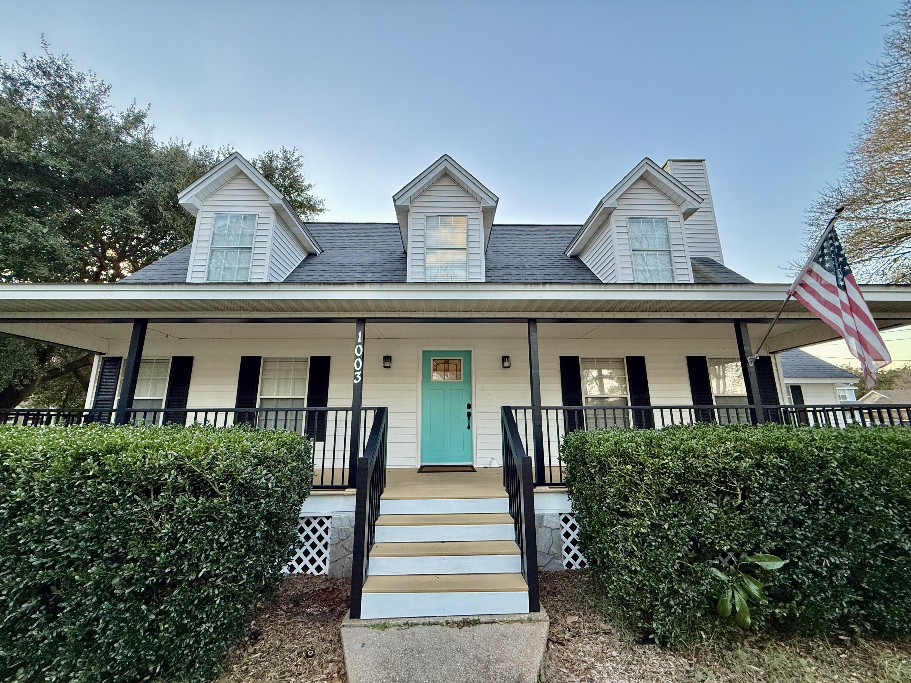 Avail: 6/13. Security deposit = to 1 months rent can be broken up in 2 monthly installments, if qualified. Welcome to this stunning 2-story 4-bedroom, 2.5-bathroom home located in Mary Esther, west of Hurlburt AFB. This remodeled house boasts a range of modern amenities including stainless steel appliances, cathedral ceilings & a gas fireplace, creating a warm & inviting atmosphere. The open back patio & large privacy fenced backyard offer ample outdoor space for relaxation or entertaining. The home features a 2-car garage w/ an automatic opener & an extra fridge for added convenience. Inside, you'll find LVP flooring downstairs & cozy carpet in the bedrooms. The master suite, located downstairs, comes w/ a walk-in closet & a bathroom featuring double vanity sinks. There's also a half bathroom downstairs for guests. The kitchen is a chef's dream w/ a breakfast bar & granite countertops. The house also includes a formal dining area, ceiling fans in every room & a utility room w/ washer & dryer hookups. This home truly offers a perfect blend of comfort & luxury. Sorry, no pets allowed.