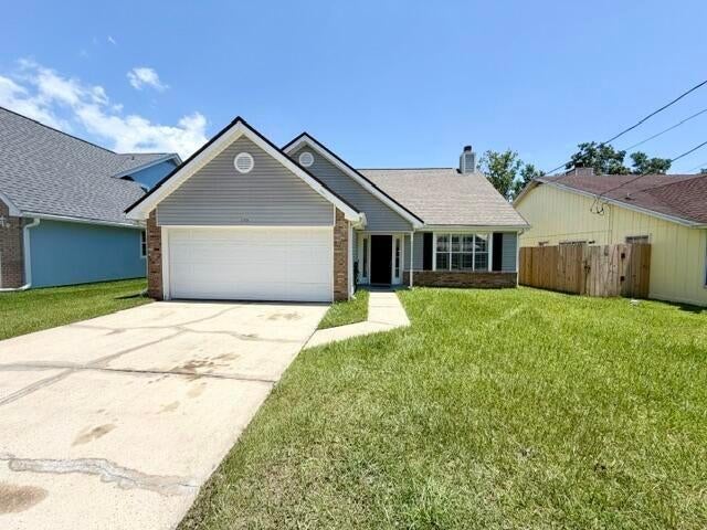 SECURITY DEPOSIT = $2,750. 1 SMALL DOG ALLOWED W/ OWNERS APPROVAL & A NON-REFUNDABLE PET FEE. This 4 bedroom 2 bathroom home features a nice sized living room w/ vaulted ceilings & a gas fireplace. Kitchen w/ stainless steel appliances. The master has double vanity sinks. The 4th bedroom is upstairs by itself & could be used for a man cave, playroom, office or gym. Carpet upstairs only, LVP & tile throughout the rest. 2 car garage w/ an auto opener. The fenced backyard has an open back patio great for relaxing/entertaining. Welcome home!