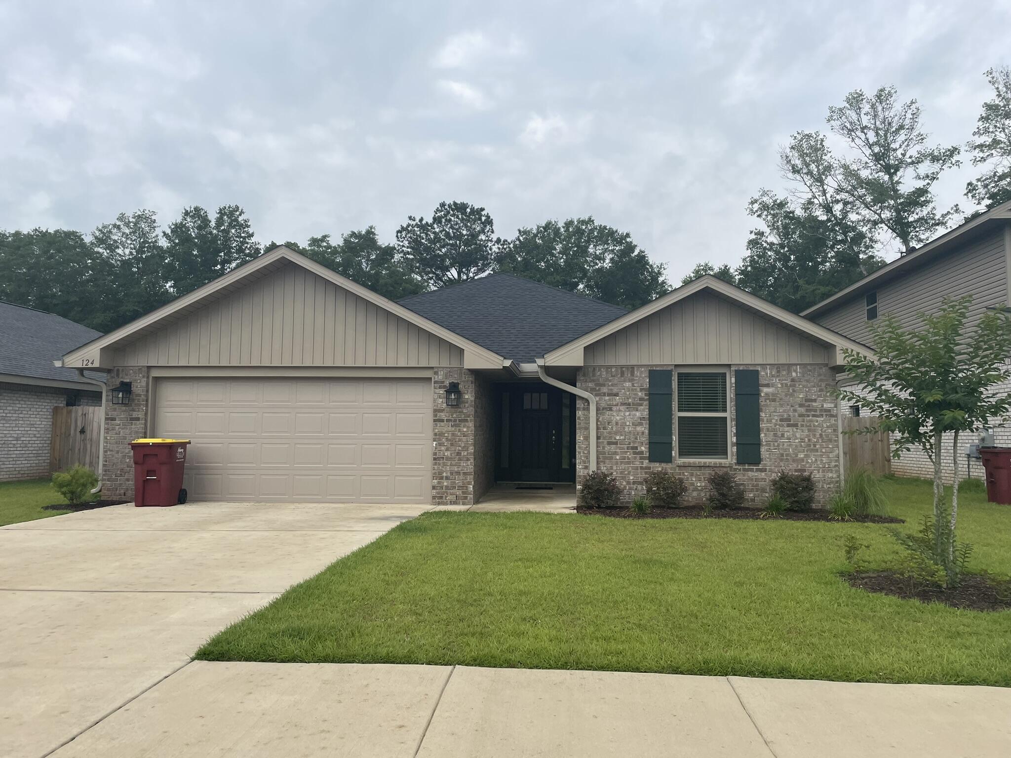 Like new home in pool community! This great 3 bedroom/2 bath home has an open concept floor plan easy for entertaining. The kitchen features a breakfast bar, granite counter tops, stainless steel appliances to include smooth top electric range, microwave, dishwasher, and refrigerator. The spacious living room has multiple windows providing a lot of natural light. The primary bedroom and ensuite bath are light and airy. The primary bath has dual vanities, a garden tub and separate shower. Fully fenced in back yard with patio, lush grass and sprinkler system.