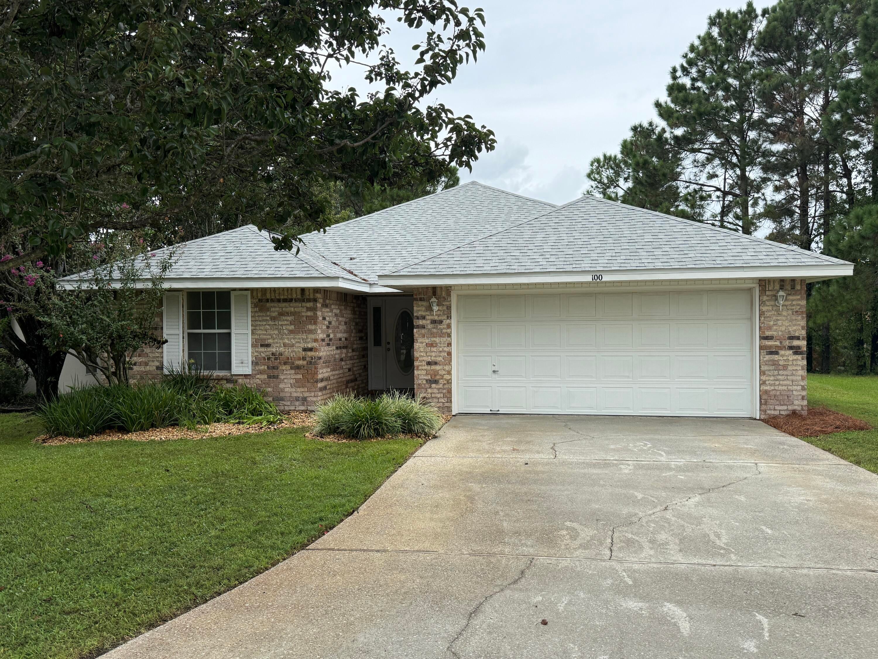 Enjoy approximately 100 feet of peaceful pond frontage in the heart of Miramar Beach! This all-brick home offers a relaxing waterfront setting with catch-and-release fishing right in your backyard, while putting you just minutes from the sugar-white beaches of the Emerald Coast, outstanding dining, shopping, golf and everything the Destin/Miramar Beach area has to offer. The entire interior of the home will have new paint. All door hardware, light fixtures, ceiling fans, back screen door, vanity in 2nd bath and all screens will be replaced. This property is being sold ''As Is''. 

Inside, the open living and dining areas offer plenty of natural light and a comfortable layout. The home provides a great opportunity for a new owner to add personal touches and updates to create a coastal retreat that's truly their own.

The community adds even more to the Florida lifestyle with a fishing pier on the bay, swimming pool and tennis courts (tennis courts will soon be adapted for pickleball, too). Short-term rentals are not permitted, helping maintain a quieter residential atmosphere without the constant turnover and activity often associated with vacation-rental communities.

Whether you're looking for a primary residence or second home, 100 Bay Haven Court offers a hard-to-find combination of pond-front living, community amenities and an outstanding Miramar Beach location close to the beach, dining and shopping.