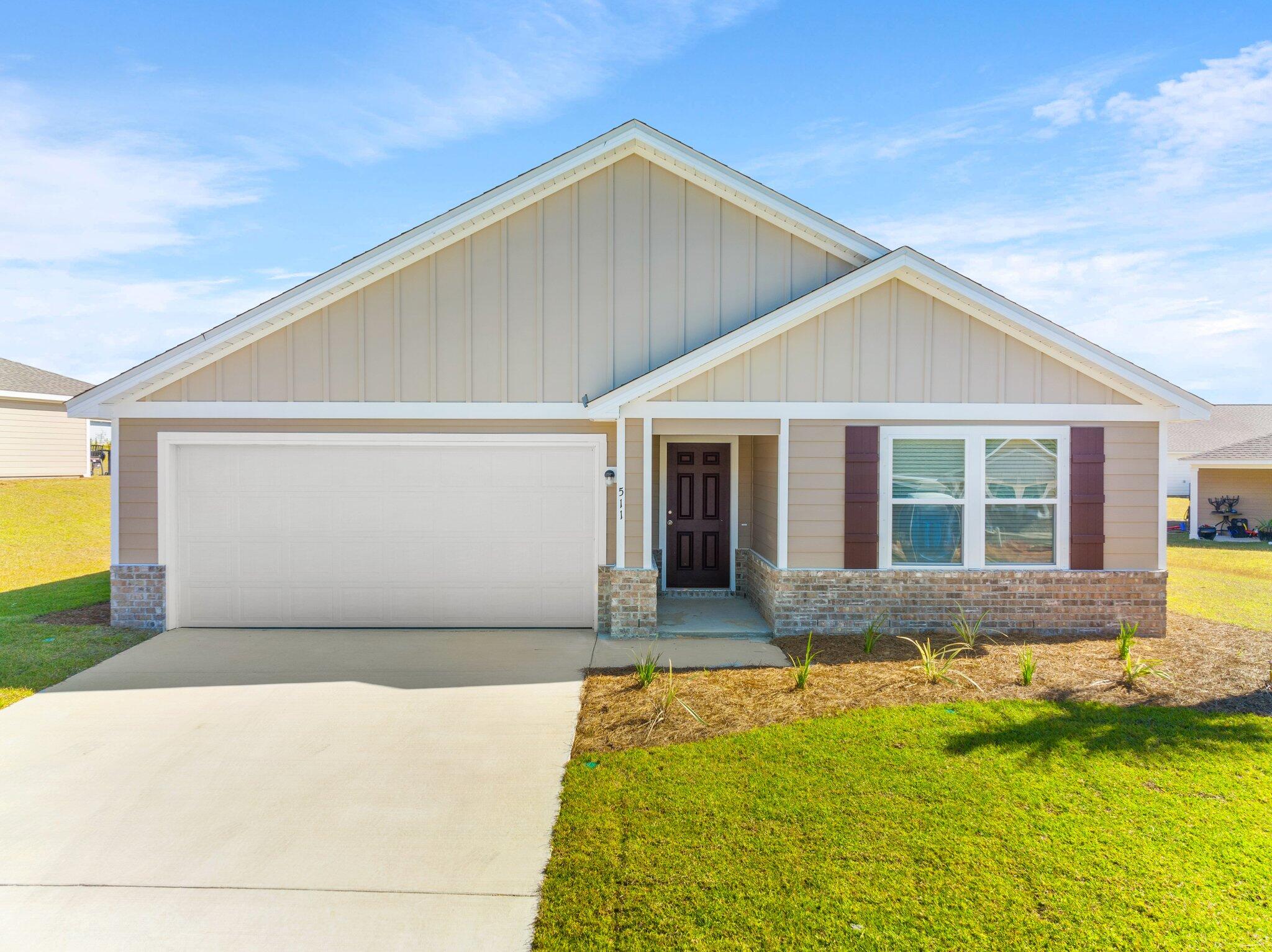 511 Whispering Creek is located 30 min to Emerald Coast beaches (Fort Walton, Destin, and Panama City). Conveniently situated between Pensacola and Tallahassee. 4 bedrooms and 2 bathrooms on a large corner sized lot with fenced in back yard. LVP flooring and carpet, stainless appliances and granite countertops.

 A Rental Application Fee of $70 for each applicant will be collected to initiate a credit screening and criminal background check as part of the application evaluation process. Beach Sunsets Inc charges a Tenant fee of $25 per month payable with rent. Renter's Insurance is required; Option available for $11.95 per month. Pet Security Deposits are $500 PER PET and refundable if there is no damage at lease end. Pet Rent is $25 PER PET per month. At lease execution, security deposit(s