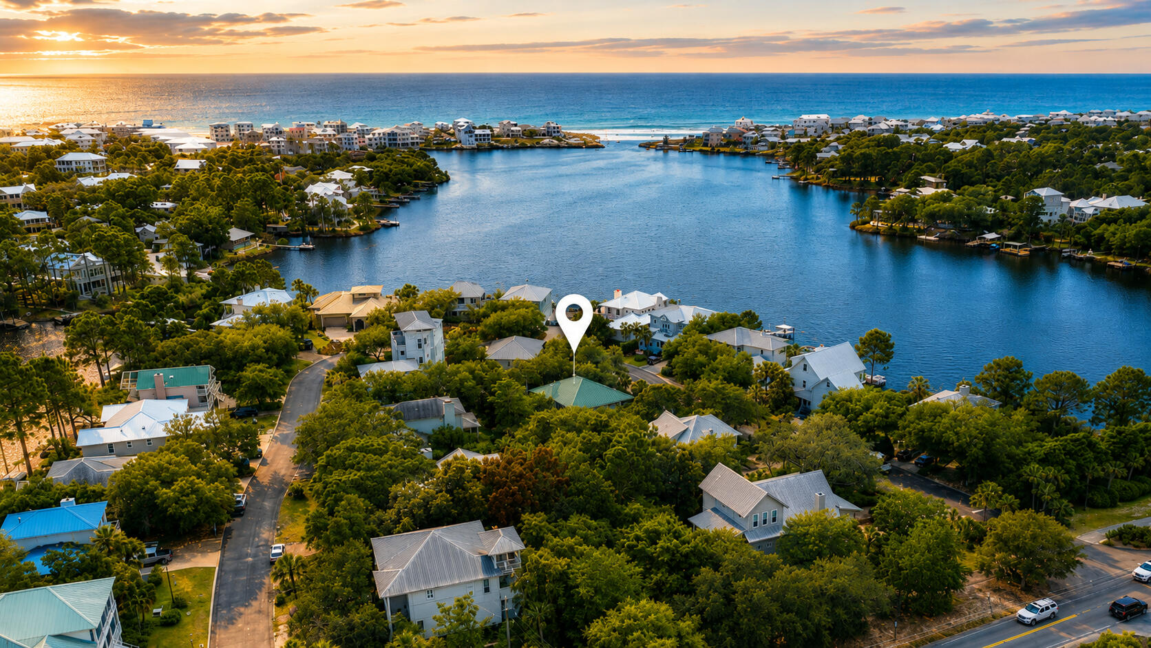 Welcome to Lakewood Pointe Estates, one of the few gated, non-rental communities located south of Scenic 30A on Eastern Lake. Situated on one of South Walton's rare Coastal Dune Lakes, this neighborhood offers a lifestyle that's hard to replicate. Whether it's paddleboarding, kayaking, fishing, swimming, or simply taking a short walk or bike ride to the Gulf.

This well-maintained Florida cottage has been cared for over the years. An large front porch welcomes you home, while the second-floor screened balcony offers peaceful views overlooking Eastern Lake.

The first level features two guest bedrooms, a full bathroom, and a spacious garage with plenty of room for storage of beach gear, bikes, and water toys. In the storage closet you will find a dumbwaiter with direct kitchen access.  Upstairs, you'll find an open-concept living area that flows into the dining space and kitchen, complete with a pantry and abundant natural light. The primary suite is also located on this level.

If you've been searching for a quiet coastal neighborhood where families can enjoy the best of 30A living without the constant turnover of vacation rentals, Lakewood Pointe Estates is a community you'll quickly fall in love with. Whether you're looking for a primary residence or a beach retreat, this is a place where memories are made and the coastal lifestyle can truly be enjoyed.