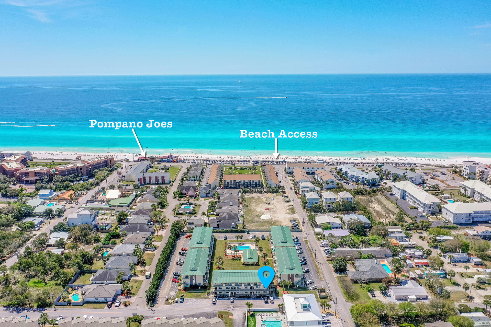 Just a short stroll from the beach and Pompano Joe's, this one-bedroom, one-bath Sandprints condo offers an easy Miramar Beach getaway with an established short-term rental history. The approximately 650-square-foot layout features an open kitchen and living area, a covered patio, an in-unit washer and dryer, and a walk-in shower with glass enclosure.
Updates completed in 2023 include opening the kitchen to the living area, new countertops and backsplash, updated flooring, and the shower conversion. 

Sandprints offers a community pool and grilling area, one assigned parking space directly in front of the entrance.
$28,500 in gross rental revenue for 2025 and $32,300 from January 1 through September 24, 2026, with some dates reserved for personal use. Already future bookings for 2027!

Whether you're looking for a beach retreat or a rental property, Unit C1 puts the shoreline, dining, and the best of Miramar Beach close at hand.