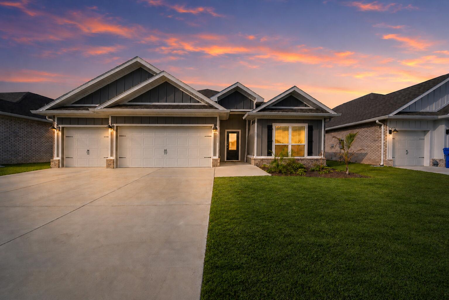 PAID OFF SOLAR --enjoy significant monthly savings from day one! Practically new and impeccably maintained, this 4-bed, 3-bath home with a highly sought-after 3-CAR GARAGE offers over 2,300 square feet of thoughtfully designed living space. Unlike many new builds, this home is move-in ready with all the upgrades buyers desire including: fresh paint throughout, a fully fenced backyard, backsplash, BRICK SIDING, blinds, and the popular Destin floor plan that is no longer offered by the builder. The spacious open layout, large granite kitchen island, matching stainless steel appliances, and private primary suite create the perfect blend of comfort, style, and functionality. 

Outside, enjoy a covered patio overlooking a fenced backyard with the added luxury of no direct backyard neighbors, giving you more privacy than a majority of the homes in the neighborhood.

Located just 2 miles from multiple boat ramps, boaters can be ON THE BAY IN MINUTES! You'll also enjoy having quick access to Lynn Haven's Bayou Park & Preserve, Northwest Florida Beaches International Airport (ECP), Tyndall Air Force Base, and Panama City's beautiful beaches, this home offers a lifestyle that's hard to beat. With paid-off solar, premium upgrades, and a location built for both convenience and outdoor living, 3065 Rachel Place delivers more value than buying new. Book your showing today!