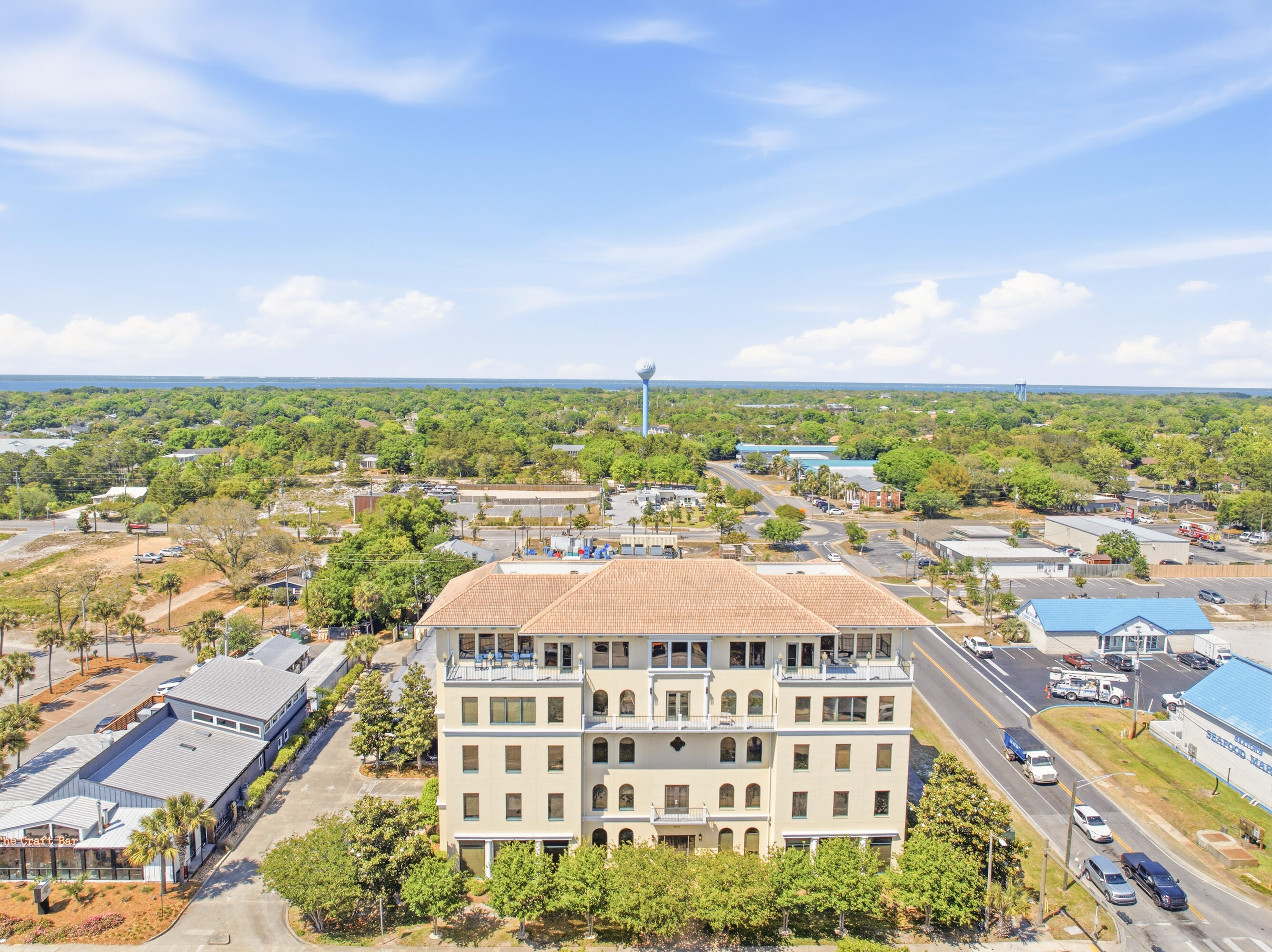 Premium office space available in the heart of Destin. This unit is move-in ready. Unit 102 is a first-floor suite featuring five private offices, ideal for a variety of professional uses. The space includes a spacious conference room with built-in cabinetry, a welcoming reception area for clients and guests, and a kitchenette/break room for added convenience.