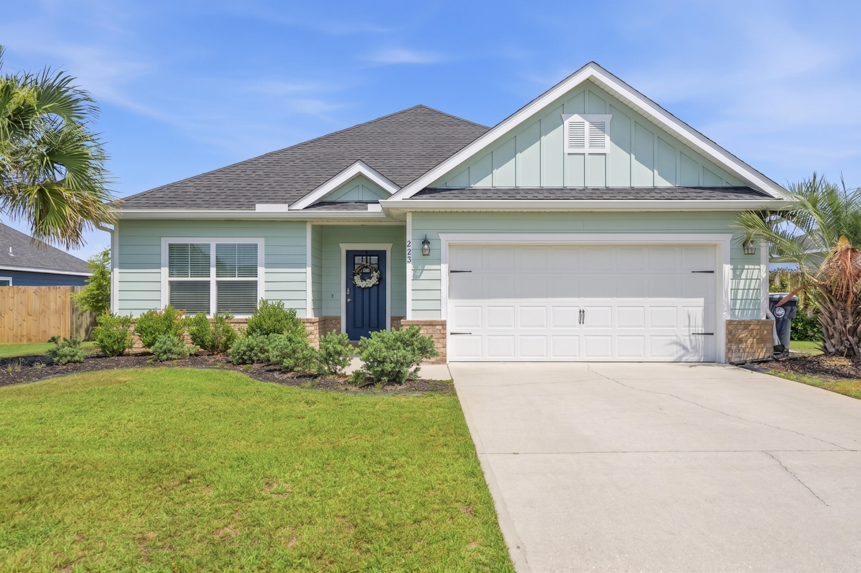 Welcome to this beautiful 4-bedroom, 2 bath home located in the desirable Cross Creek Estates community of Freeport, Florida. Built in 2018, this well-maintained residence offers modern comfort and functionality with a spacious floor plan, a two-car garage, and a large fenced backyard perfect for pets, play, and outdoor entertaining. A standout feature of this property is its solar power system with Tesla Powerwall battery backup, providing significant energy savings and exceptional peace of mind. The solar panels help keep monthly electricity costs remarkably low, reducing dependence on utility power and helping homeowners save year-round. In addition, the integrated battery backup system stores energy for use during power outages, ensuring that essential appliances and household systems continue to operate when storms impact the area. This added level of energy independence is a valuable advantage for Florida homeowners. Brand new refrigerator and new irrigation pump.  Cross Creek Estates is conveniently located near schools, shopping, and the growing amenities of Freeport, this move-in-ready home combines modern living, energy efficiency, and storm-ready reliability in one exceptional package.