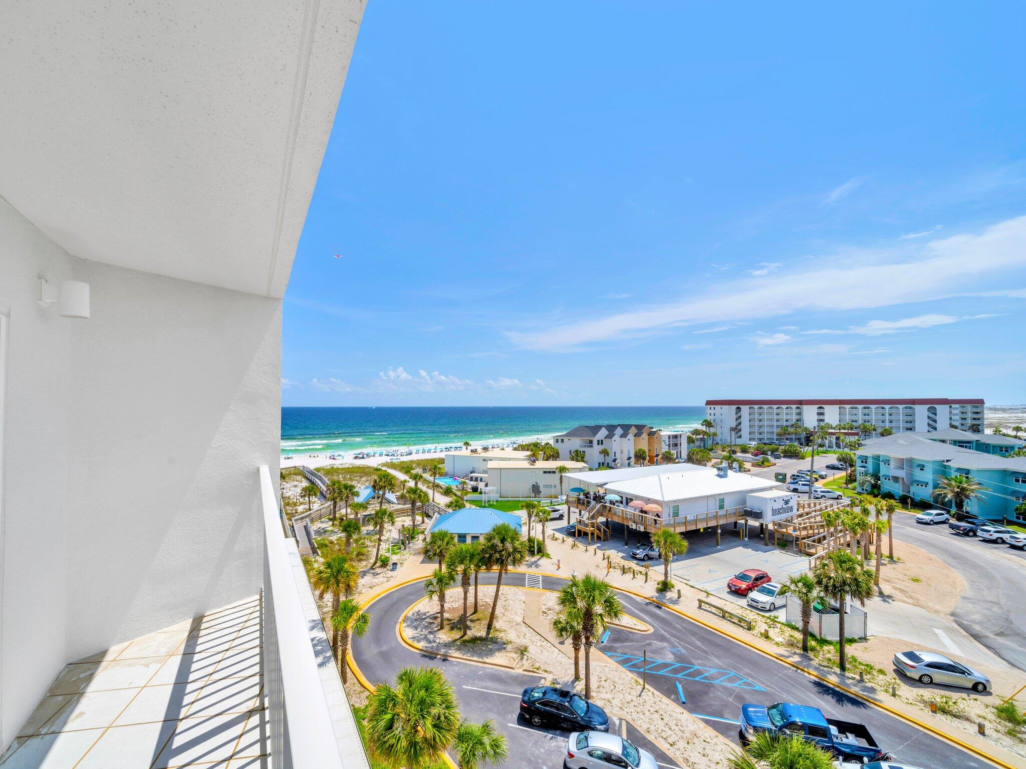 Don't miss your opportunity to own a stunning top-floor condo with breathtaking Gulf views at Seacrest Condos! Located on the 7th floor, Unit 707 offers the ultimate in privacy and views, with no one above you. Enjoy beautiful Gulf views from the spacious living area and private balcony, which offers convenient access from both the master bedroom and living room. Seacrest Condos underwent a major exterior renovation in 2022, including brand-new windows, sliding glass doors, balcony flooring, exterior paint, and more. In November 2024, the building also received a new roof, providing added peace of mind for years to come. Unit 707 is being offered turnkey, making it an ideal vacation home, investment property, or personal getaway. You and your family can enjoy the relaxed coastal lifestyle while taking advantage of the complex's fantastic amenities, including a sparkling indoor/outdoor swimming pool, ample parking, and BBQ areas. With its unbeatable top-floor location, spectacular Gulf views, recent building improvements, and turnkey convenience, Unit 707 is a rare opportunity you won't want to miss!