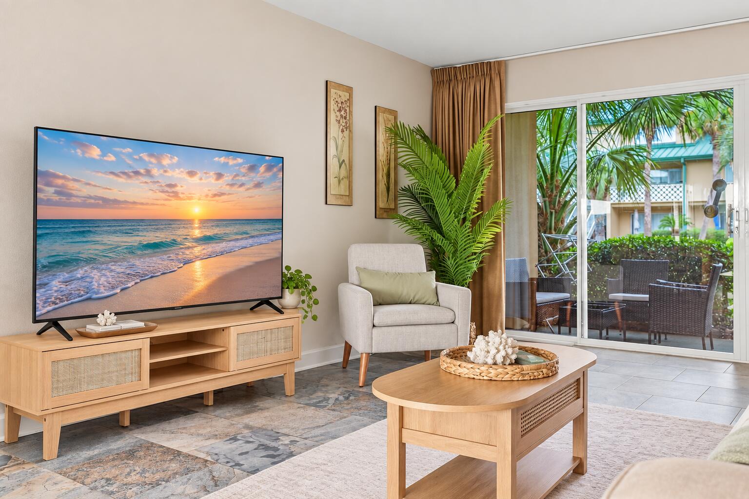 Welcome to Seaspray Condominiums on beautiful Okaloosa Island. A beloved Gulf-front destination where generations of families return year after year. This 1-bedroom, 1-bath vacation rental features upgrades including a new water heater and new AC unit (2024). Enjoy direct access to a private beach, a sprawling green space ideal for games and gatherings, a playground for the kids, and a Gulf-front grill station for evening cookouts. Additional community amenities include a sauna, fitness center, and laundry area. From your bedroom window, take in the weekly summer fireworks every Wednesday night -- all from the comfort of your condo. Known for its rich history and friendly atmosphere, Seaspray is more than a place to stay -- it's a tradition.