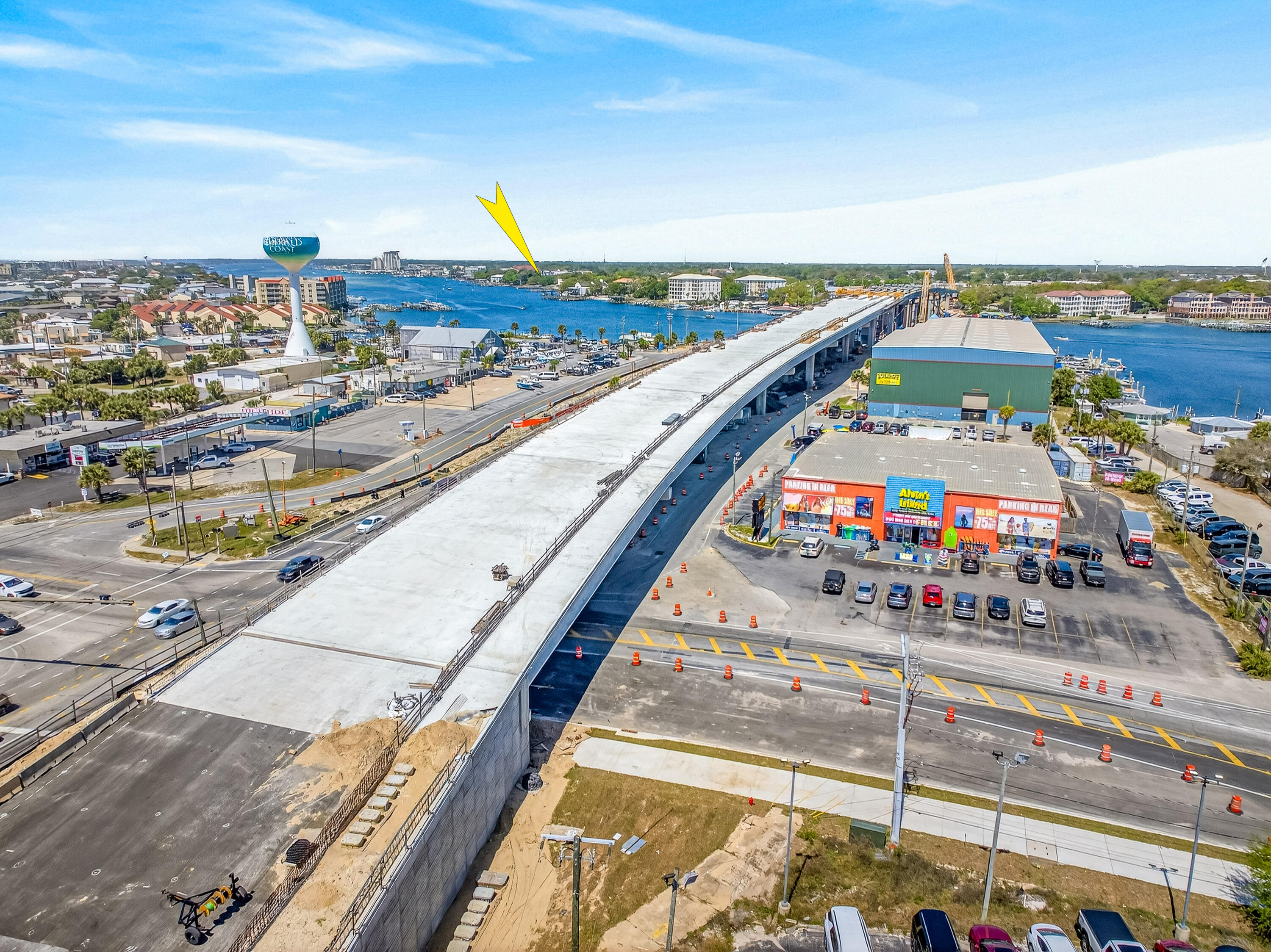 Extraordinarily rare waterfront assemblage favorably zoned ''MX-2 Mixed-Use'' (pursuant to City of Fort Walton Beach land development code) for high density redevelopment to achieve economies of scale involving a plausible host of viable development scenarios. Its prime ±248 fronting footage on the scenic Sound of Ft. Walton Beach, Florida, as well as ±248' along Miracle Strip Parkway, is within ±½ mile from the spectacular Brooks Bridge (under development and construction), as well as a pedestrian friendly, short walk to the historic downtown district of Fort Walton Beach, Florida. The combined total waterfront acreage is ±2.47, while the dimension of the two contiguous, combined parcels is as follows: 248' x 230' x 248' x 218'.  The assemblage is offered as-is, where-is, with no attributable value to the current structures onsite.  Buyer must verify zoning, potential development entitlements, riparian rights (dock / "marina") through the City of Ft. Walton Beach, Okaloosa County, and including but not limited to the Corp. of Engineers, and the FDEP.  Access to the property is strictly prohibited unless properly scheduled with advance notice through the listing agent(s).  Please inquire for additional information.  "MX-2 Mixed High Use" was defined as follows:  MX-2  Mixed-use (High Intensity) Zoning District. The mixed-use zoning district is established to provide for a wide variety of land uses, including multifamily structures, commercial and office uses, artisan studios, and cottage industries. Accessory uses for residential developments include onsite amenities, such as recreation facilities, carports, garages, storage buildings, parking lots, transit stops, and community buildings. Accessory uses for nonresidential developments include such onsite amenities as parking lots, parking structures, storage buildings, or transit stops. Open space in the form of plazas and courtyards may be provided. Waterfront locations may include accessory uses such as docks, boardwalks, or facilities for direct water access to support water-dependent uses. Uses within the MX-2 zoning district may be mixed within one (1) parcel or lot and may be mixed within one (1) building. The maximum density is thirty (30.0) dwelling units per acre. Bonus provisions may be authorized to allow a maximum density up to forty-five (45.0) dwelling units per acre. The maximum floor area ratio for nonresidential development is two (2.0) FAR. Bonus provisions may be authorized to allow a maximum floor area ratio of three (3.0) FAR.