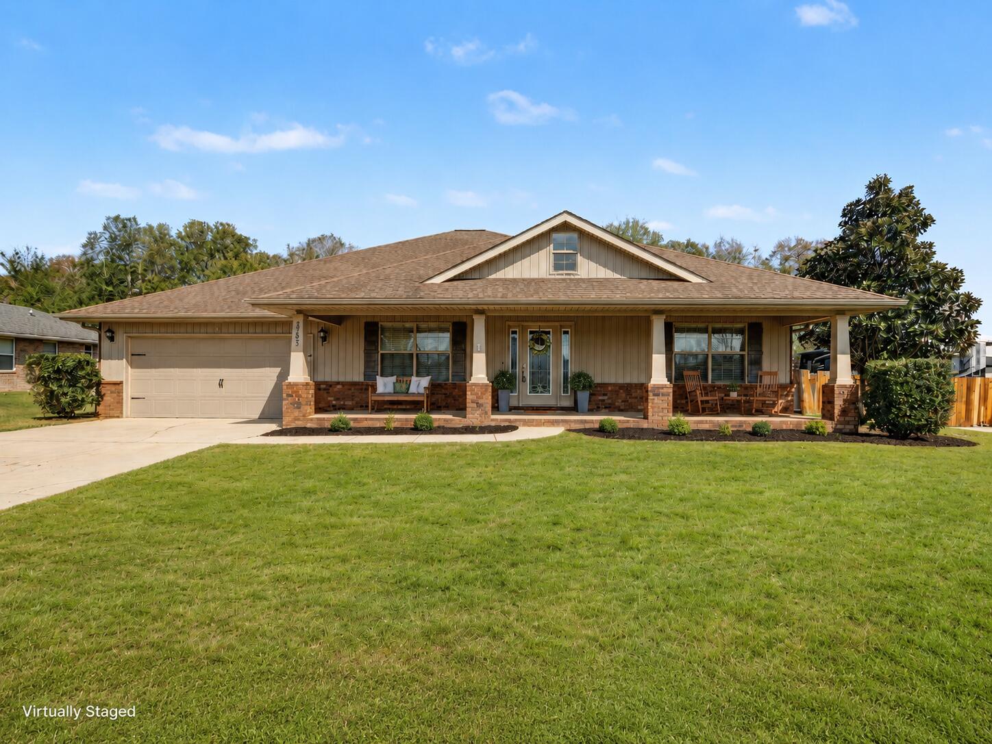 Enjoy the best of indoor and outdoor living with a huge covered front porch, perfect for morning coffee, and an equally spacious covered back porch ideal for relaxing or hosting weekend barbecues.
The outdoor space is where this property truly stands out. Situated on over half an acre, the expansive backyard features a rare flat lot compared to many in the area, offering excellent usability. There is plenty of room for a pool, workshop, outdoor kitchen, or boat storage. The fully fenced yard provides added privacy and functionality, while the existing zipline adds a fun and unique feature you won't find every day.
This home is best appreciated in person.