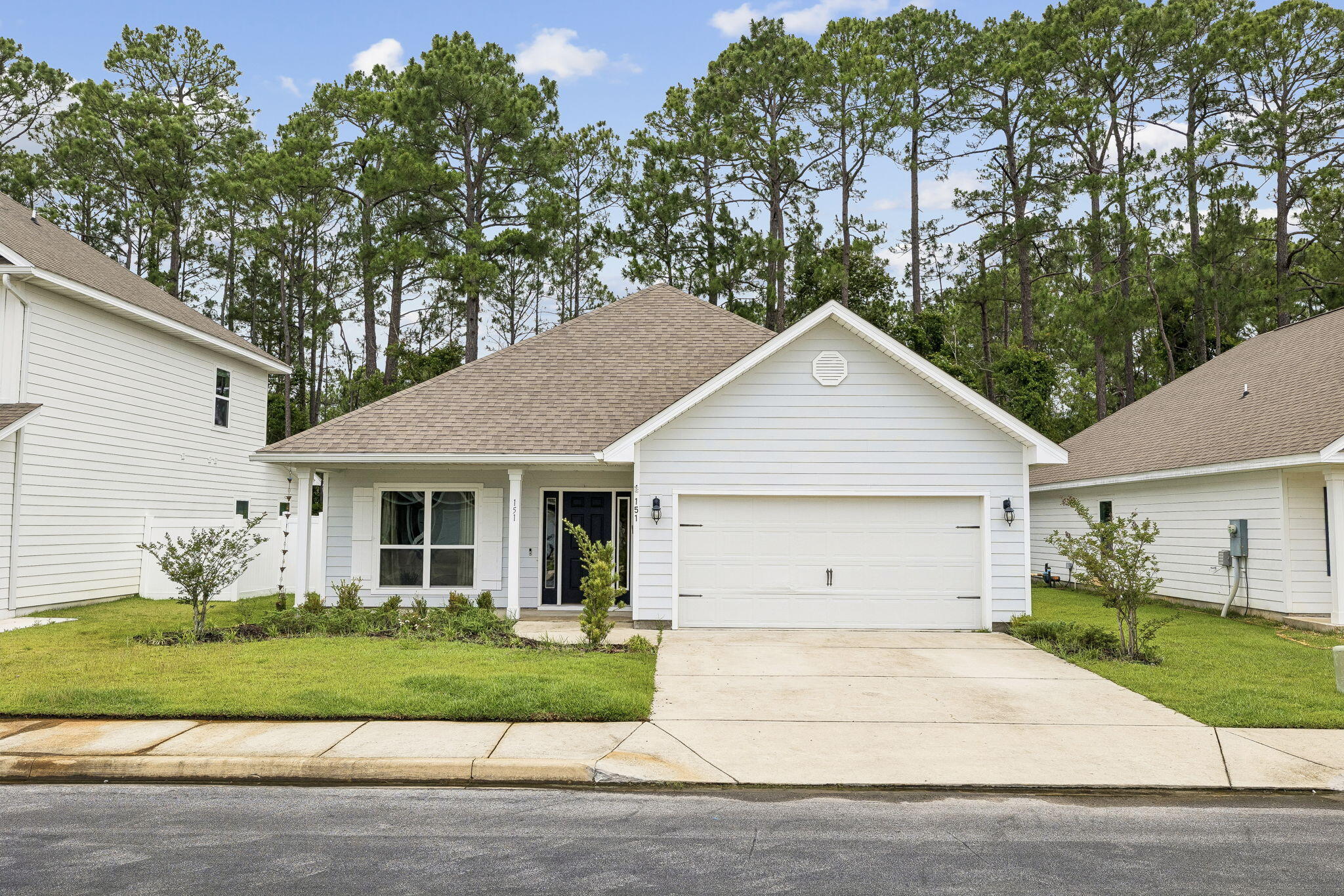 Welcome to the community Southern Pines in the very heart of North Santa Rosa Beach! Single family homes with 2 car garages, smart home package, granite in kitchen and bathroom, EVP flooring, carpet in all bedrooms, stainless steel appliances, recessed lighting, separate shower and tub in master bathroom, large master closet, covered patio and so much more! Don't miss this amazing value for a home in this location with access to all the shopping, dining, schools and approximately 4 miles to the Beaches of South Walton.
