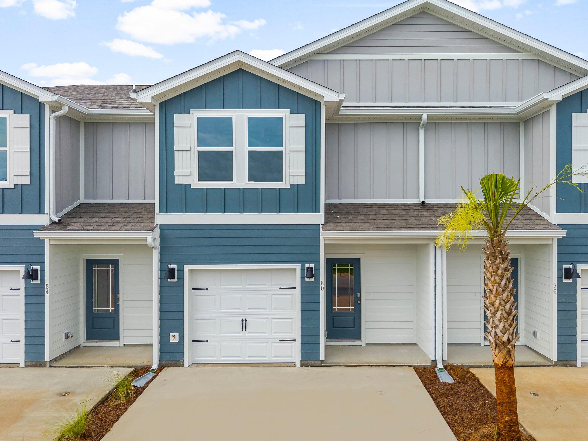 Welcome to 44 Mamba Ln, a new townhome located at Hawk's Landing in Santa Rosa Beach, Florida. This two-story townhome is under construction and is located in Phase II on an exterior lot at the back of the community. As you enter this home you will find EVP flooring in the foyer leading to the expansive open-concept kitchen, living, and dining area, designed for entertaining and everyday living. The kitchen is open and spacious with a center island and features quartz countertops and premium stainless-steel appliances including a smooth top stove, microwave and dishwasher.

The first floor is heart of this home, while the privacy of the second level holds all bedrooms, ensuring a quiet retreat. The primary bedroom has a generous size closet and a private bathroom with dual sink vanity, and ample linen storage, and a large shower. Additional bedrooms share a hall bath, creating a comfortable space.

A Smart Home Technology Package comes standard, featuring a Qolsys IQ touch panel for thermostat and lighting control, ensuring security and convenience with keyless entry KwikSet deadbolt. Exterior features of Hawks Landing townhomes are equally impressive, with Hardie® siding, composite shingle roofing with a 30-year warranty, and thoughtful lighting at the garage, front entry, and back patio. A landscaped front entry adds curb appeal and welcomes you to your very own slice of Florida paradise.
