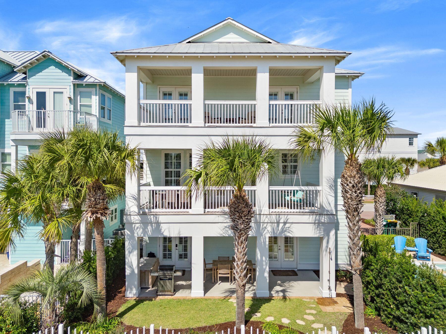 Exceptional beachside retreat in the heart of Destin's Crystal Beach offering direct Gulf views from every level and public beach access directly across the street. Positioned just off the Gulf, this six-bedroom custom home captures sweeping water views while providing easy walkability to the beach, dining, and shopping. Meticulously maintained and not currently on a rental program, the home is in exceptional condition and offers flexibility for a primary residence, second home, or investment opportunity.
Designed for comfort and privacy, each bedroom features its own ensuite bathroom, making it ideal for hosting guests or maximizing rental potential. Multiple covered balconies face the Gulf, creating seamless indoor-outdoor living and front-row sunset views. The oversized homesite offers ample parking along with a private south-facing pool and spa, perfect after a day on the beach.
Located in one of Destin's most desirable beachside neighborhoods, this property combines direct Gulf views, immediate beach access, and exceptional condition in a prime central location.