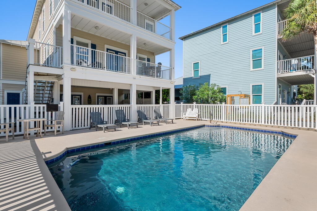 First impressions matter. And when I walked into 3149 Scenic Highway 98 for the first time it immediately felt like a home made for family and for making memories. The floor plan is perfect for multiple families to share the home and still feel like they each have their own space. The bedrooms are spread out across all three floors, and all three levels have their own common area/living room. So, when multiple families share the home they don't feel like they're stacked on top of one another. The first floor kitchenette being located next to the pool area is also a great detail of the floor plan. I have young children, so I know the value of having cold drinks and snacks on hand by the pool when the Summer sun starts to get hot. This home's outdoor space really blew me away when I first walked outside. The covered porch is massive and provides a large shaded space to retreat from the sun while still enjoying the outdoors. The pool (30'x15') was larger than I expected, and the back gate by the pool makes walking to the beach easy. The Barracuda Street beach access is across from the house, and it has a crosswalk making it safe and easy for parents to take their kids to the beach. When you return, the outdoor shower makes it easy to rinse off the sand before coming inside. After a decade of selling real estate on the Emerald Coast I've learned that most buyers and renters share these three priorities when looking for a beach home: quick and easy beach access, nearby dining & entertainment options, and a private heated pool. The heated pool is a key because Northwest Florida experiences cold snaps in the Fall and Winter months, so many vacation renters filter their online searches for homes with a heated pool, and if you don't have one then you may not show up in a would-be renter's search. It's also important if you plan on staying at the home and want to be able to use your pool year-round. 3149 Scenic Highway 98 checks every one of these boxes. It's one row back from the beach, and it has a 30'x15' private & heated pool surrounded by a covered patio. It's located one mile by car or LSV (street-legal golf cart) from the Destin Commons shopping & dining complex as well as the award-winning public golf course at Regatta Bay. All of the places below are accessible from the home by LSV:

Barracuda Street Beach Access.........................1-min walk
Camille's (seafood, sushi, brunch).....................0.4mi
The Henderson Rooftop Bar..............................0.8mi
Whole Foods......................................................0.8mi
Destin Commons (shopping, dining, movies)......0.9mi
Uncle Buck's Fish Bowl (bowling/arcade)...........0.9mi
Jackacuda's (seafood & sushi).........................1.1mi
Regatta Bay Golf Course.................................1.7mi

This home is located in Crystal Beach, one of the premier vacation rental locations in all of Destin and Miramar Beach, it's the area of town my investment-savvy clients typically gravitate towards. There's three main benefits to being in Crystal Beach: 1) no HOA fees 2) ample public beach accesses. Most streets have a dedicated access which helps spread the crowds out and leads to a less crowded beach experience. 3) Proximity to the Destin Commons, which is the main shopping, dining, and entertainment hub in Destin. It's also in close proximity to many of the best restaurants in town. This is important both for personal enjoyment and it also matters a great deal to renters. So, if you plan on renting the property, then this area of town is ideal for that. 

Floor plan

First Floor
Upon entering the home there's a good sized landing space. To the right of the front door is the staircase leading to the upper levels.To the left is the entrance to the first floor living quarters complete with a kitchenette, living room, dining area, and two bedroom suites that share a full bathroom. This area also leads out to the pool area which includes the large covered patio, 30'x15' pool, grilling area, outdoor shower, and a walkover to the back gate that leads to the nearby beach access.

Second Floor
At the top of the stairs is a hallway. Straight ahead in the hall is a walk-in laundry room as well as an extra full-bathroom that serves as the guest bath for the living room. The hallway is a "T" shape, and going to the left leads to the second-floor master suite which features a king-sized bed and a walk-in closet. The ensuite master bathroom has a walk-in shower, garden tub, and dual vanities. To the right is the large main living room which features an open floor plan incorporating the kitchen and dining area into the flow of the space. It has doors leading out to a 25'x10' balcony that overlooks the pool and gets great sunset views. The balcony has a set of outdoor stairs leading to the pool area, so it's easy to bring food from the kitchen to the poolside. This also allows the guests in the upstairs bedrooms to access the pool without having to go through the downstairs living quarters. 

Third Floor
The final floor starts with a sizable living room/common area. To the left are two guest bedroom suites with a shared full bathroom. To the right is another master bedroom suite, and it's laid out similarly to the one on the second floor. It has a large bathroom with a garden tub, walk-in shower, and a walk-in closet. It has a private 25'x10' balcony that faces the beach and captures some peekaboo water views. It provides an excellent front row seat to Summer sunsets with its Southwest exposure.