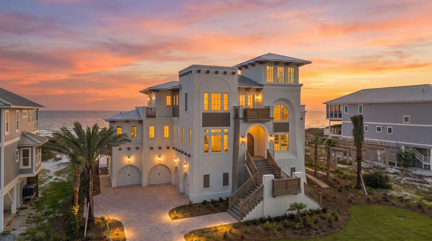 Some homes are purchased; others become part of a family's story for generations. Positioned on 100 feet of sugar-white gulf frontage and spanning an extraordinary 0.71-acre homesite, this custom-built estate represents one of the most significant residential offerings ever brought to Cape San Blas. Created as a private legacy retreat rather than a speculative build, every decision reflects an unwavering commitment to craftsmanship, architectural integrity and materials sourced from around the world. With nearly 5,000 square feet of living space, sweeping gulf and bay views and direct private beach access, opportunities of this caliber are exceptionally rare. 

Designed for both grand entertaining and everyday comfort, the residence offers four spacious bedrooms, a dedicated office, two separate living areas, four luxurious ensuite bathrooms and three additional half baths, including a convenient pool and beach bath just inside the garage entry. An elevator provides seamless access to three levels, while soaring 12-ft. ceilings on the main floor and 10-ft. ceilings upstairs create remarkable scale and natural light throughout.

At the center of the home, an extraordinary chef's kitchen pairs timeless design with professional performance. A spectacular 10.5-ft. single-slab island anchors the space alongside dual Thermador refrigerators, premium BlueStar, Cafe and Thermador appliances, custom cabinetry, a butler's pantry and a dedicated coffee bar. Entertaining continues with an elegant wet bar and wine cellar highlighted by remarkable 10-ft. handcrafted doors imported from Egypt. Custom antique gold hardware, in-cabinet and under-cabinet lighting and beautifully crafted cabinetry extend consistently through the kitchen, baths, bar and wine room.

Every finish was selected without compromise. Richly stained woodwork, white oak stair treads, hand-carved reclaimed-wood corbels, and oversized 12-in. baseboards showcase exceptional craftsmanship throughout the residence. Imported Italian tile flows from room to room while the bathrooms feature breathtaking large-format slabs measuring up to five by 10 feet, including dramatic book-matched installations completed by a specialty tile team brought in from Miami specifically for this project. Swiss Madison in-wall toilets, custom chandeliers and LED cove lighting further elevate the home's refined aesthetic.

Walls of impact-rated glass frame panoramic coastal views while creating an effortless connection to the outdoor living spaces. A screened gulf-front porch centers around a gas fireplace and a fully equipped outdoor kitchen complete with a gas grill, sink and refrigerator. Just beyond, the heated and chilled pool and spa overlook the beach, creating a true resort experience in every season. A private boardwalk leads directly to the sand while an outdoor shower makes returning from the beach effortless.

The home's thoughtful infrastructure is every bit as impressive as its finishes. A whole-house generator, Starlink internet, EV charging station, integrated whole-home audio, security camera system and dual laundry rooms with separate workstations on each floor provide modern convenience without sacrificing luxury. Air-conditioned garages and storage areas offer practical functionality seldom found in waterfront homes.

T.H. Stone Memorial St. Joseph Peninsula State Park nearby offers one of the Forgotten Coast's most spectacular natural settings. Miles of protected shoreline, world-class fishing, scalloping, boating, kayaking, and uncrowded beaches create an atmosphere that has become increasingly difficult to find along Florida's coastline. Here, remarkable privacy and breathtaking scenery exist in perfect balance with easy access to Port St. Joe's dining, shopping and marina.

Built to stand apart from every other home on Cape San Blas, this is more than a luxury residence. It is a once-in-a-generation opportunity to own a custom gulf-front estate whose quality, craftsmanship and legacy potential simply cannot be duplicated. https://www.4137capesanblas.com/