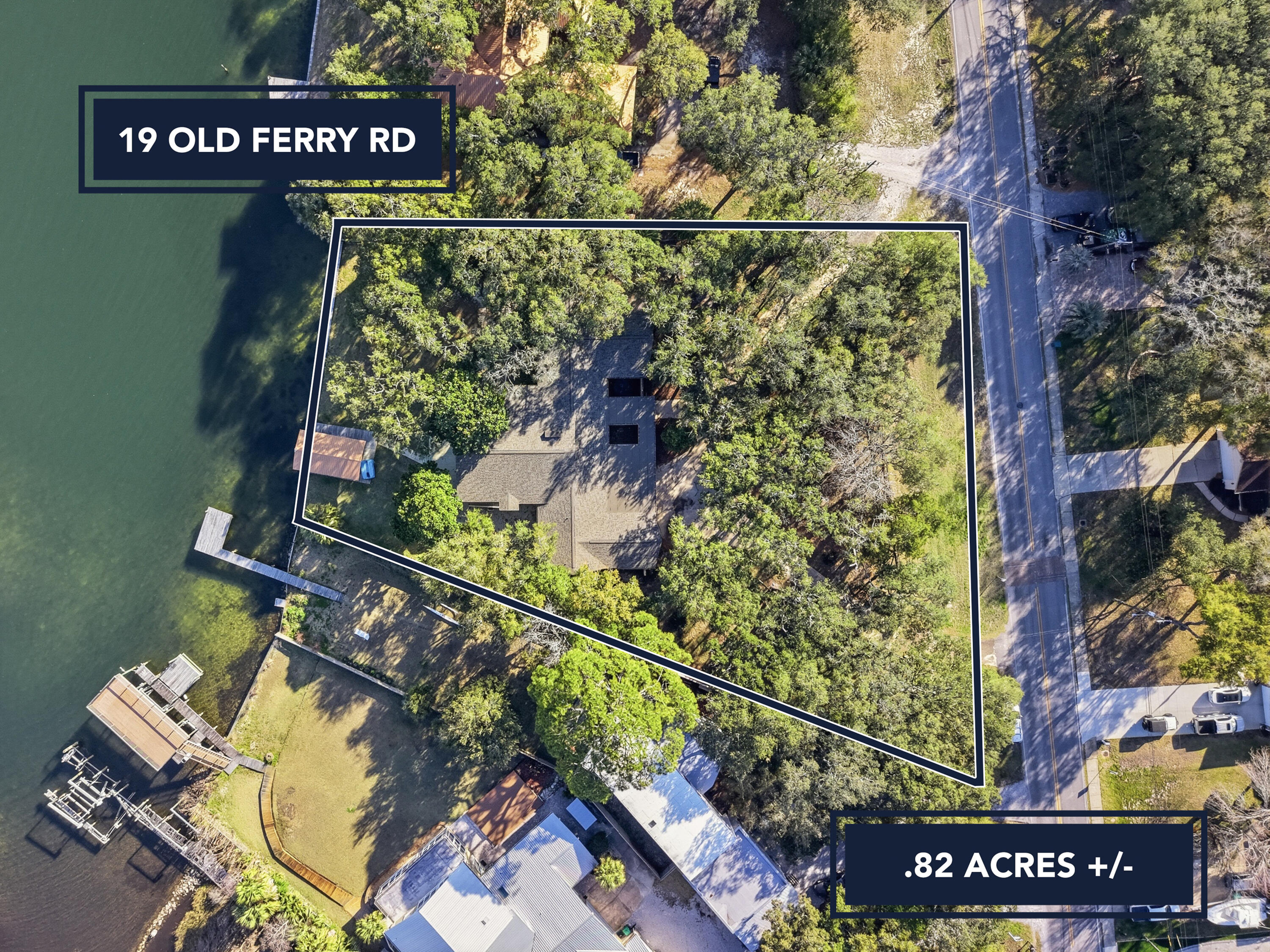Rare waterfront estate sits on 0.8 acres with 120 feet of direct bay frontage. The 4,029 sq ft single-story residence was thoughtfully positioned to capture expansive water views and seamless indoor-outdoor living. Enjoy direct bay access from your private dock with boat lift, plus generous deck and patio spaces perfect for sunset watching and waterfront entertaining. Inside offers 3 bedrooms and 3 baths, including a spacious primary suite. The 22x45 garage features 22 feet of built-in cabinetry and workspace, accessed by a circular driveway. A rare combination of scale, single-level living, and waterfront setting that is increasingly difficult to find along the bay. Seller to pay $10,000 in closing concessions AND paying Doc Stamps and Title fees.