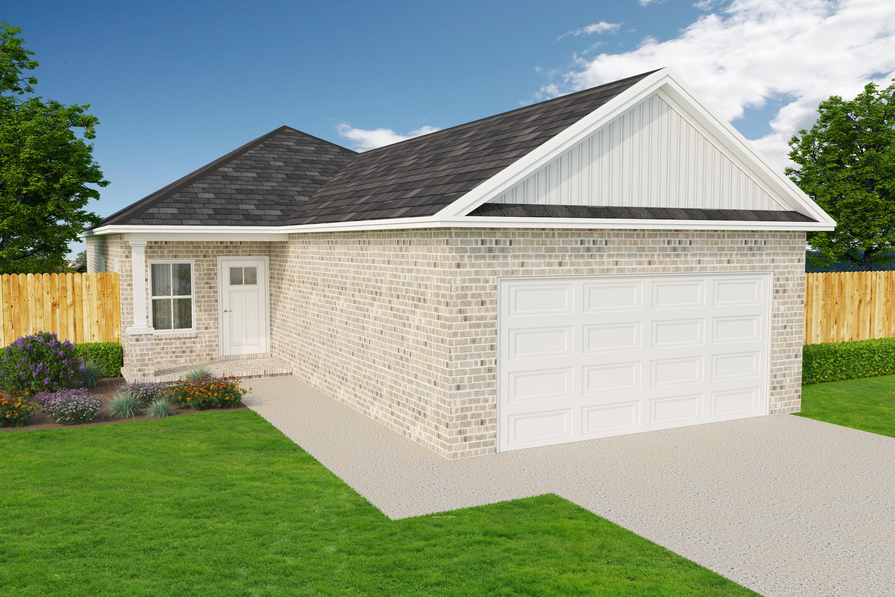 4.99% PLUS $12,000 TOWARDS CLOSING COSTS (BUILDER'S PREFERRED LENDER) READY EARLY SEPTEMBER - ''Austin'' floor plan, for this new one street subdivision ''LONGVIEW ESTATES''.  All brick with cozy front porch, finished 2-car-garage and fully landscaped yard.  Open family gathering space, breakfast bar in kitchen + cozy dining nook, pantry space and quartz countertops.  Owner's suite has walk-in closet, bath has double vanities and linen storage.  Two additional bedrooms and full bath located off family room, BONUS:  MUD ROOM + LAUNDRY ROOM.