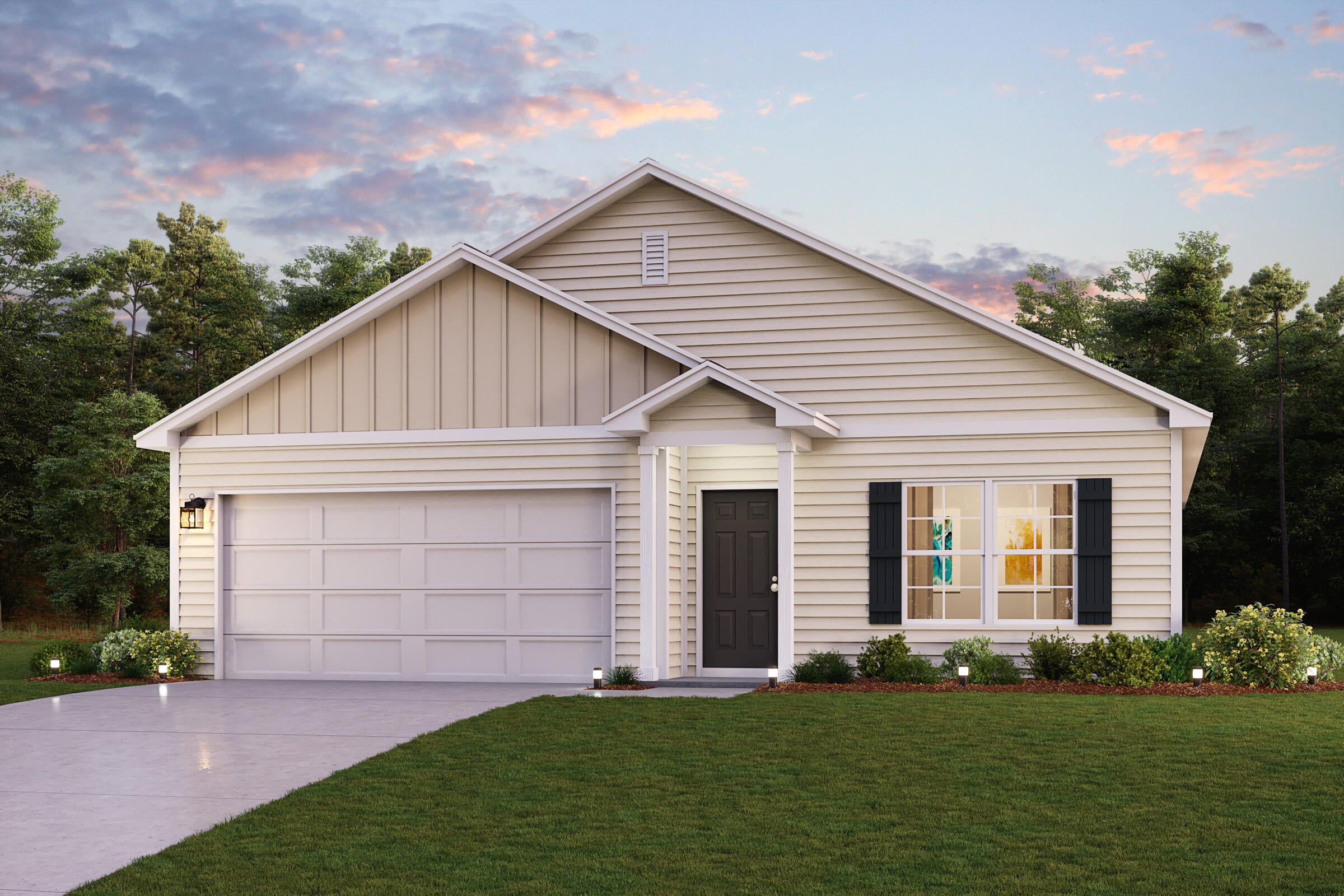 Welcome home to this NEW Single-Story Home in the Cat Island Estates Community! The desirable Cabot Plan boasts an open design encompassing the Living, Dining, and Kitchen spaces. The Kitchen features gorgeous cabinets, quartz countertops, and Stainless-Steel Appliances (including Range with a Microwave hood and Dishwasher). The primary suite has a private bath, dual vanity sinks, and a walk-in closet. This Home also includes 3 additional bedrooms and a secondary bathroom.
Ask sales counselor about new enhanced kitchen cabinet features and updated farmhouse style trim package!