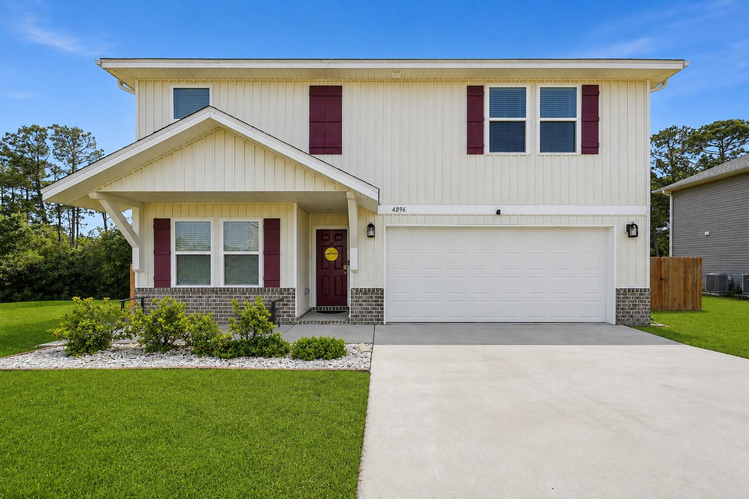 LOCATED IN SOUTH CRESTVIEW -- CLOSE TO MILITARY BASES & EMERALD COAST BEACHES!

Welcome to the desirable Partridge Hills community, offering no through traffic and a peaceful setting in a prime South Crestview location. Situated on a 0.27-acre privacy-fenced lot, this spacious 4-bedroom, 2.5-bathroom home with a 2-car garage was built by Phillips Homes, a respected local builder, and is a true semi-custom home--not a production build.

The highly sought-after Cherry Blossom floor plan offers an exceptional layout with two additional flex spaces, including a downstairs flex room perfect for an office, playroom, or additional living area, plus a large upstairs flex space.

Designed with upgrades throughout, the open-concept kitchen features quartz countertops, a large island with breakfast bar seating, stainless Frigidaire appliances, white shaker cabinetry, oversized corner pantry plus an additional pantry, stainless cabinet hardware, recessed lighting, and a push-button garbage disposal. The kitchen flows seamlessly into the spacious dining area and huge great room/living room, complete with glass sliders leading to the covered back patio and additional exterior storage closet.

Enjoy peaceful views of the private backyard with wooded tree line beyond the fence, creating a serene outdoor setting.

The home features high-quality waterproof and scratch-resistant LVP flooring throughout the downstairs, upstairs laundry room, and all bathrooms, while plush carpet adds comfort to the bedrooms and upstairs hallway. The oversized upstairs laundry room is conveniently located near all bedrooms and offers plenty of room for folding and storage.

The spacious primary suite includes two large double-shelved walk-in closets and a private ensuite bathroom featuring double vanities with drawers, quartz countertops, a walk-in shower with glass door, linen closet, towel bar package, and a private water closet with pocket door.

All three guest bedrooms are generously sized and include walk-in closets with lighting. The upstairs guest bathroom also features quartz countertops, framed mirror, cabinet hardware, and a tub/shower combination.

Additional upgrades and features include:
  Smart Technology deadbolt system
  CAT 6 pre-wiring with central internet hub
  Dual Carrier HVAC systems (one for each floor)
  PEX plumbing system
  50-gallon water heater
  Dimensional shingle roof with gutters
  Low-maintenance newer systems throughout
  Potential for low home insurance rates

This beautifully upgraded home offers space, functionality, and modern convenience in one of South Crestview's most desirable locations. Schedule your private showing today before this incredible opportunity is gone!