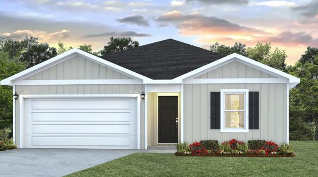 Welcome to 224 Dockside Road at Phase III of Magnolia at The Bluffs in Freeport Florida. This home is move in ready and has 4-bedrooms and 2-bathrooms. As you enter this home you find a wide foyer with EVP flooring. There are two bedrooms off the front hall and a third bedroom, ideal for a home office or flex space, is located on the adjacent hall where you will also find the laundry area and access to the two-car garage. Passing the fourth bedroom you will enter the open concept living area that serves as the heart of the home. From the dining area, step out to the back patio, where you can enjoy the serene surroundings of this growing community.

The kitchen stands out with white cabinetry, a center island, granite countertops and an appliance package that includes a stove, microwave and dishwasher. The adjoining dining area is perfectly positioned for casual meals or entertaining, while the living room is bright and inviting with views of the backyard. Just off the living area is the spacious primary bedroom with an ensuite bathroom that has dual sink vanity, large shower, and closet designed for optimal storage as well as a linen storage area.

The exterior of this home will feature vinyl siding and a landscaped front flower bed at the entry of the home. An added feature of this home is the Home is Connected® Smart Home package.