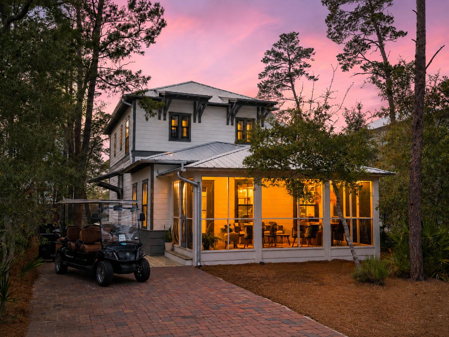 Located on the East end of 30A walking distance to Alys and Rosemary Beach, 657 Patina sits within the quiet coastal enclave of Magnolia Cottages Phase II, just a short walk to the community's private beach access and minutes from the restaurants, shops, and architecture that define this stretch of the coast. From the home, owners can easily bike or golf cart to everything while enjoying a more relaxed residential setting. Recently remodeled and offered fully furnished and completely turnkey, the 3-bedroom, 3.5-bath residence introduces a design perspective rarely seen in Magnolia Cottages. Inspired by the relaxed luxury of Bali, Maui, and St. Barts, the interiors move away from the traditional coastal palette common along 30A and instead feature layered natural materials, warm woods, and soft neutral textures that create a tranquil, resort-like atmosphere.

The home centers around an open living, dining, and kitchen layout designed for effortless coastal living. Natural light fills the space throughout the day, while a screened front porch extends the living area outdoors for slow mornings with coffee or relaxed evenings after the beach.

Each of the three bedrooms includes a private en-suite bath, offering comfort and privacy for both family and guests. The upstairs primary suite features its own private outdoor shower, complemented by a second outdoor shower on the property -- ideal for rinsing off after long beach days.

Magnolia Cottages is known for its quiet charm, walkable layout, and access to a community pool and green space. The neighborhood sits just behind Camp Creek Golf & Country Club, placing golf, dining, and resort-style amenities only minutes away.

Thoughtfully redesigned and offered turnkey, 657 Patina delivers distinctive interior style and effortless beach living in one of the most desirable pockets of East 30A.