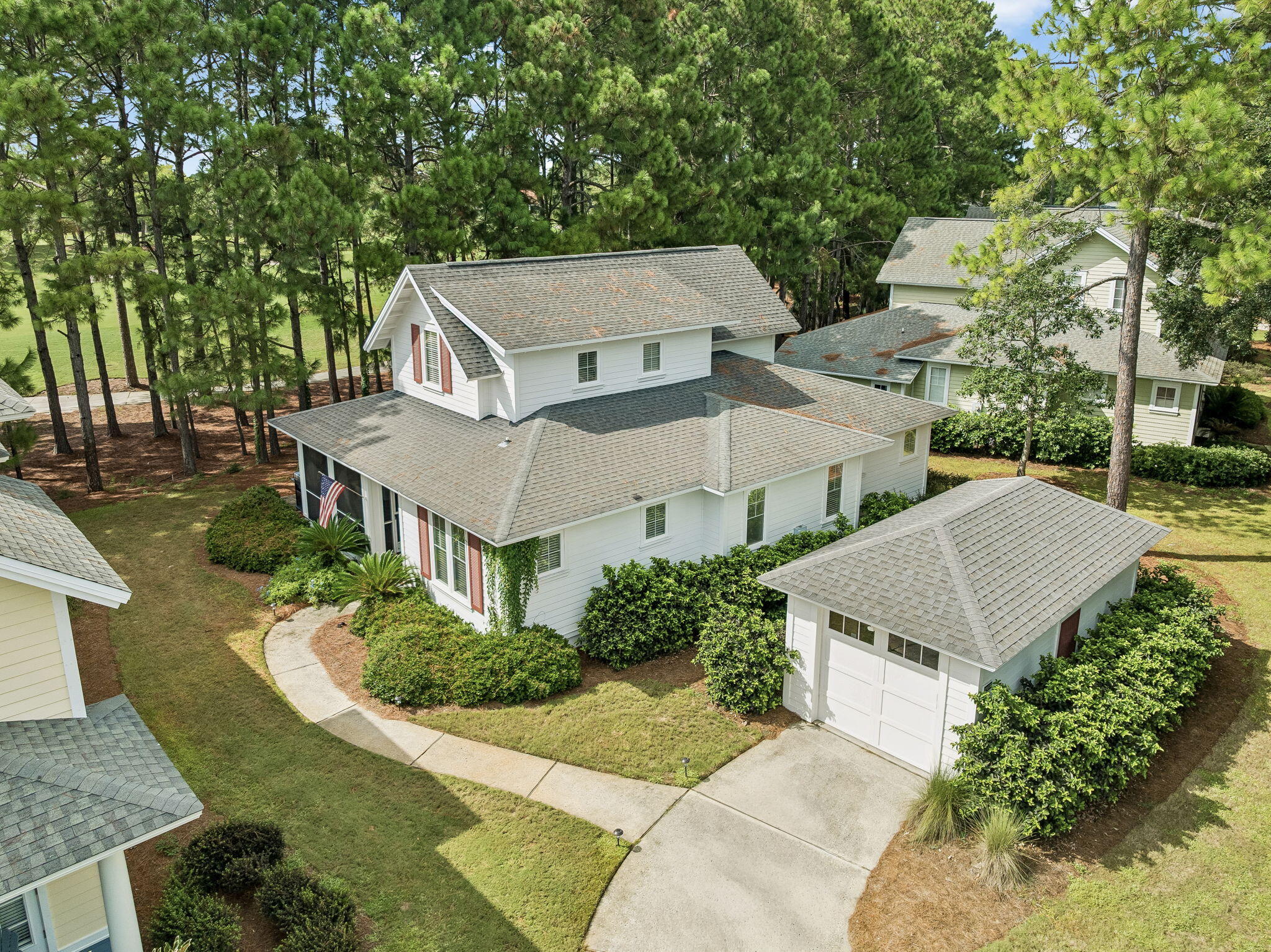 Extremely well appointed and meticulously well-kept ****Laurel Grove Residence With A GARAGE***. This charming beach home sits on the renowned Raven Course. A wonderful floor plan provides natural light and a relaxed flow throughout the home. Offered mostly furnished and move in ready. Features include; hardwood floors, granite countertops, stainless steel appliances, wainscoting, wrap-around screened porches to the rear and both sides of the home.NEW PHOTOS COMING SOON Call Today to see this Great Home !