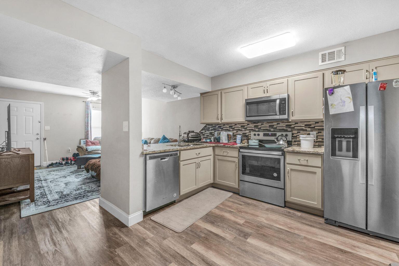 This beautifully updated townhouse is centrally located in Fort Walton Beach, FL and is in close proximity to Hurlburt Field and Eglin air force bases, shopping areas, and beaches. The townhouse features an updated kitchen with new appliances, vinyl plank flooring downstairs, updated bathrooms, and fresh paint throughout. Two bedrooms are of a good size and come with a very generous closet space. This townhouse is an end unit, has a one-car garage, and offers very spacious outdoor area. Good credit score is required. No smoking/vaping at the property.