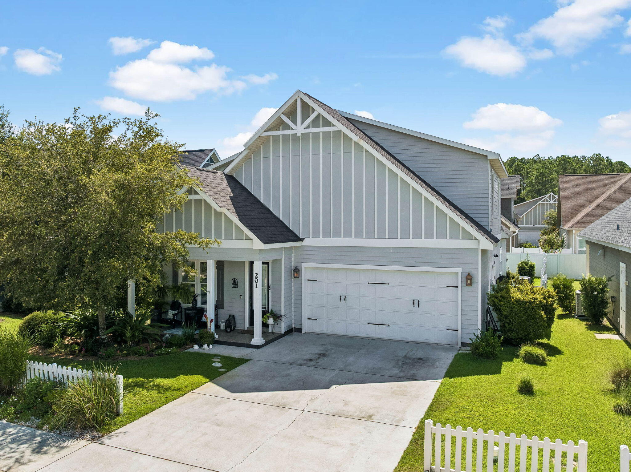 Welcome to Paradise Cove, where coastal living meets everyday convenience. Ideally located just minutes from the sugar-white beaches of Seaside, Seagrove, and Grayton Beach, this beautifully designed 4 BR, 3.5 BA offers easy access to the best of Scenic Hwy 30A, along with nearby shopping, dining, and top-rated schools. Inside, you'll find a spacious open-concept floor plan designed for comfortable living and effortless entertaining. The kitchen features granite countertops, soft-close cabinetry, SS appliances, and ample storage space, all overlooking the inviting living area with a cozy fireplace. The adjacent dining space opens to a covered patio and fenced backyard complete with a fire pit, an ideal setting for relaxing or entertaining. The lst floor primary suite offers a peaceful retreat with a walk-in closet, garden tub, separate shower & double vanities. Upstairs, a spacious 2nd living area, perfect flex space or media room,etc and 3 other bedrooms. Great Community Pool!