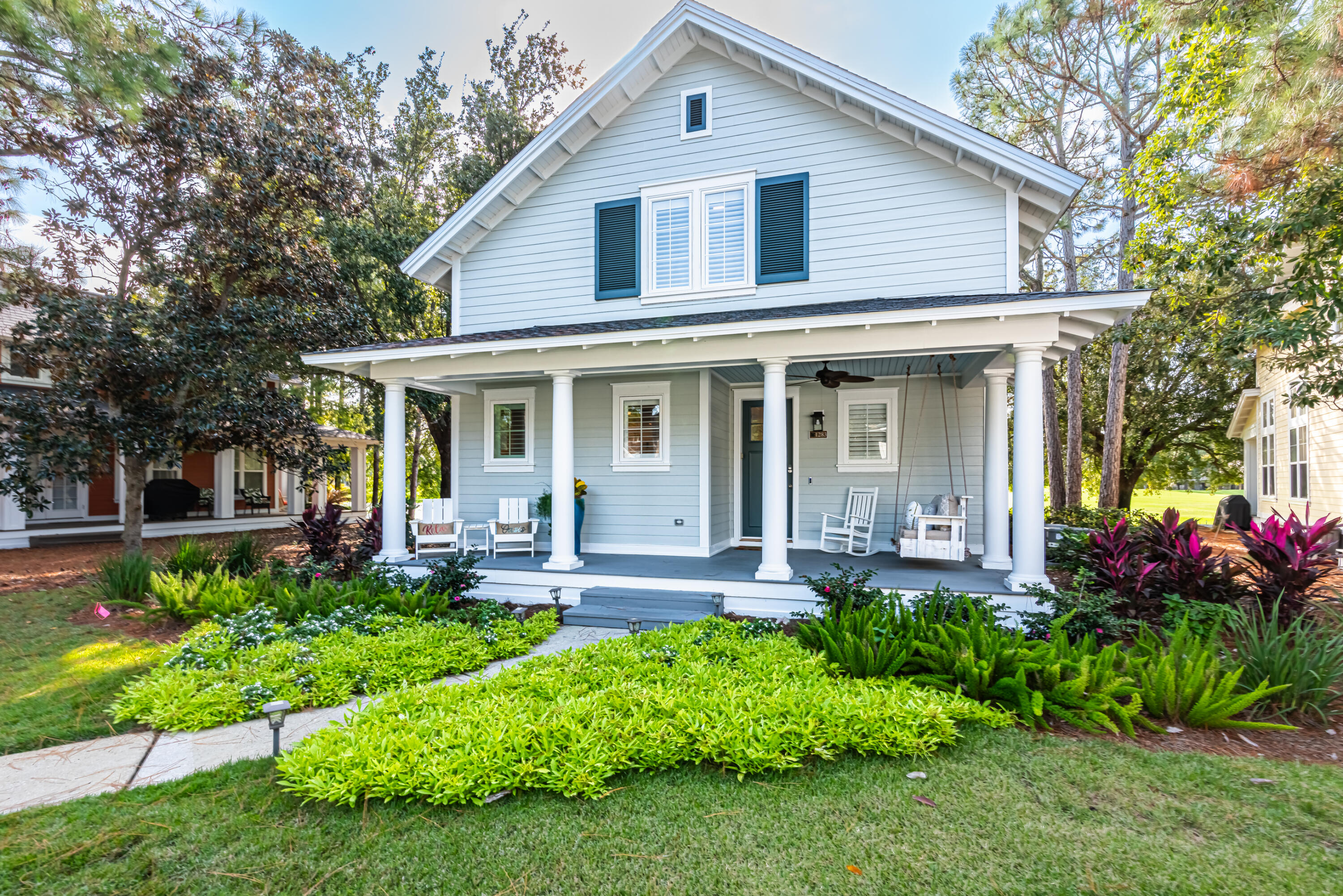 Calling all investors! This renovated Laurel Grove cottage FURNISHED WITH TWO GOLF CARTS has already generated over $45k in gross rental income, with an additional $35k already booked for 2026, making it a turnkey investment opportunity.
Positioned along the 18th fairway of Raven Golf Club, this charming cottage enjoys peaceful lake and golf course views and has been thoughtfully updated throughout. Recent improvements include a new roof with energy-efficient insulation, freshly painted exterior, redesigned front façade, lush landscaping, and a screened porch with a privacy shade for relaxing outdoors.
Inside, the coastal-inspired interior features luxury vinyl plank flooring, plantation shutters, updated lighting and ceiling fans, freshly painted cabinetry, stainless steel Bosch and Whirlpool appliances, and stylish furnishings that convey with the home. The first-floor primary suite has been completely remodeled with a spa-like tiled walk-in shower and updated vanity, while three additional upstairs bedrooms--including a bunk room that sleeps six--provide ample space for guests. All three bathrooms have been tastefully renovated with custom tile finishes.
Every bedroom offers an oversized walk-in closet for exceptional storage. A 2022 water heater adds additional peace of mind.
Located in the desirable, short-term rental-friendly Laurel Grove community with a clubhouse, fitness center, and seasonally heated pool. Offered fully furnished and rental ready. Experience the unmatched lifestyle of Sandestin Golf & Beach Resort, a 2,400-acre gated community stretching from the sugar-white beaches of the Gulf to the tranquil waters of the Choctawhatchee Bay. Residents enjoy four championship golf courses, a full-service marina, tennis and pickleball courts, a fitness center, spa, and an impressive selection of dining, shopping, and entertainment, including The Village of Baytowne Wharf. Miles of scenic walking, biking, and golf cart paths connect every corner of the resort, winding through picturesque lakes, lush fairways, and towering live oaks, making it easy to enjoy everything Sandestin has to offer.
As an introduction to the Sandestin lifestyle, we invite our new owners to explore amenities that make Sandestin special. The listing brokerage and seller(s) are presenting the buyer(s) of this property with (2) 90-minute rounds of Tennis court time, a golf foursome at one of our three championship courses, and a round of golf for up to four (4) players at the unrivaled Burnt Pine Golf Club.